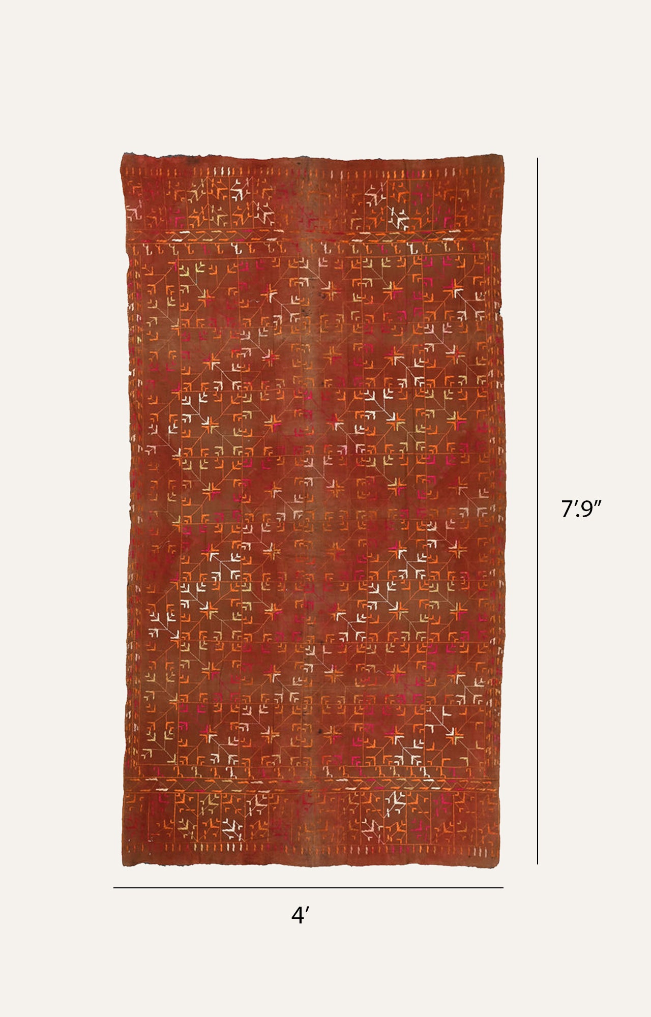 Vintage Floral Punjabi Bagh Tapestry