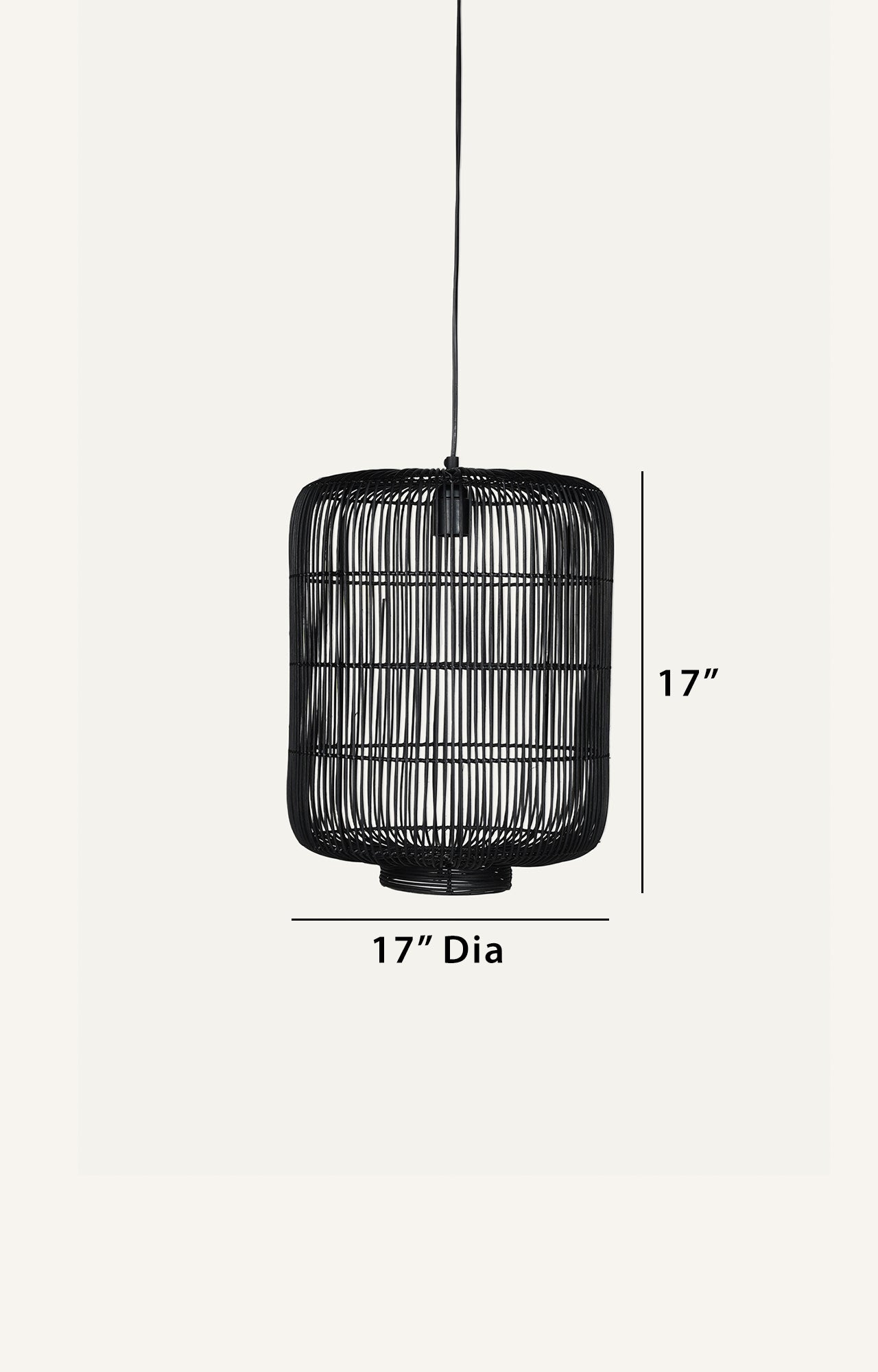 Sleek Geometric Hanging Light_size