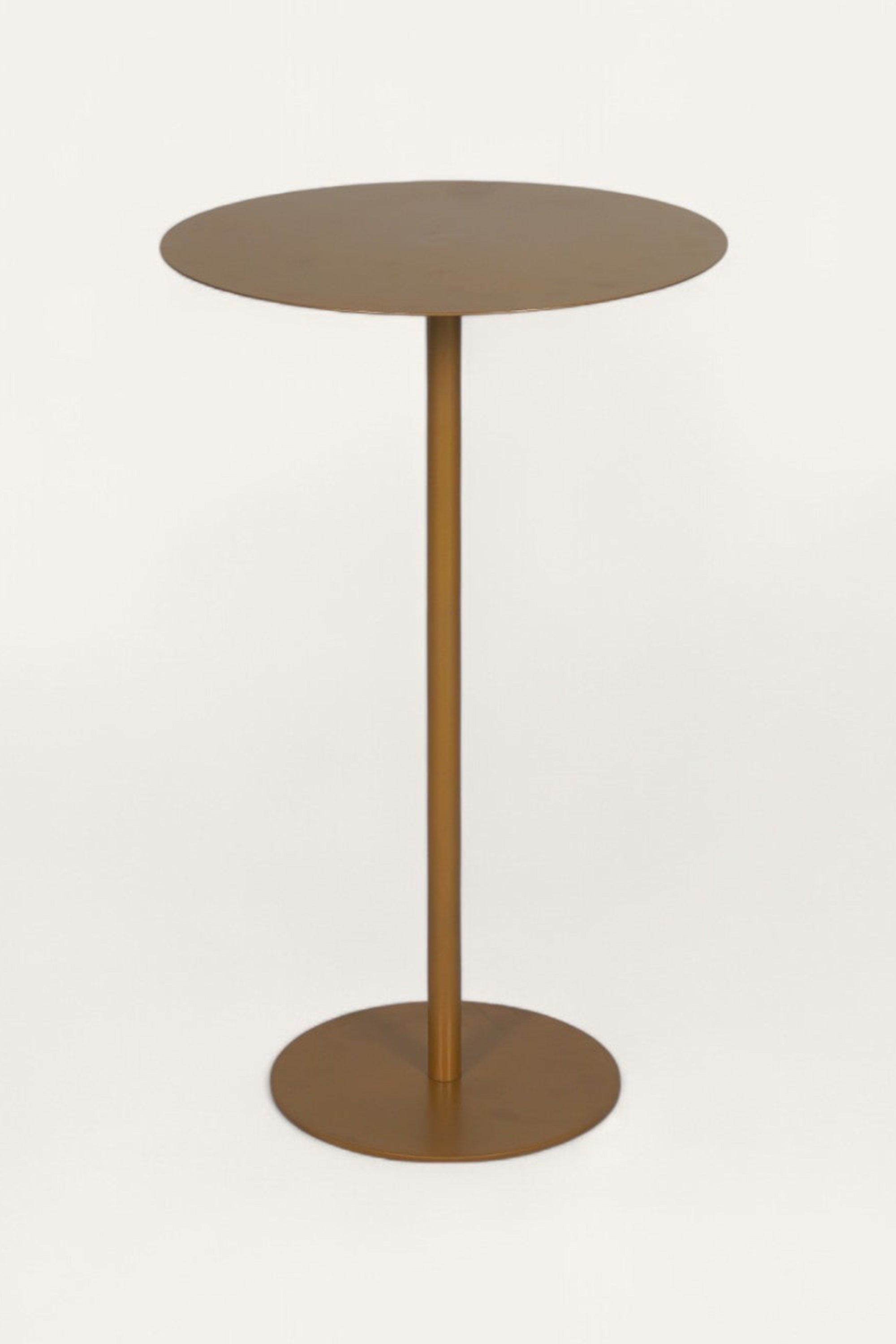 Sleek Golden Circular Accent Peg Table