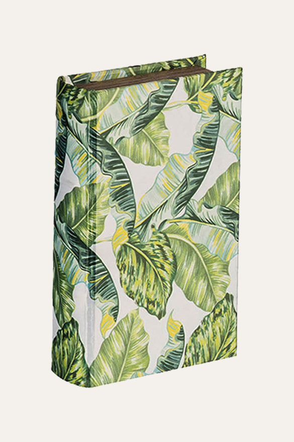 Botanical Green & White Decorative Book- Small