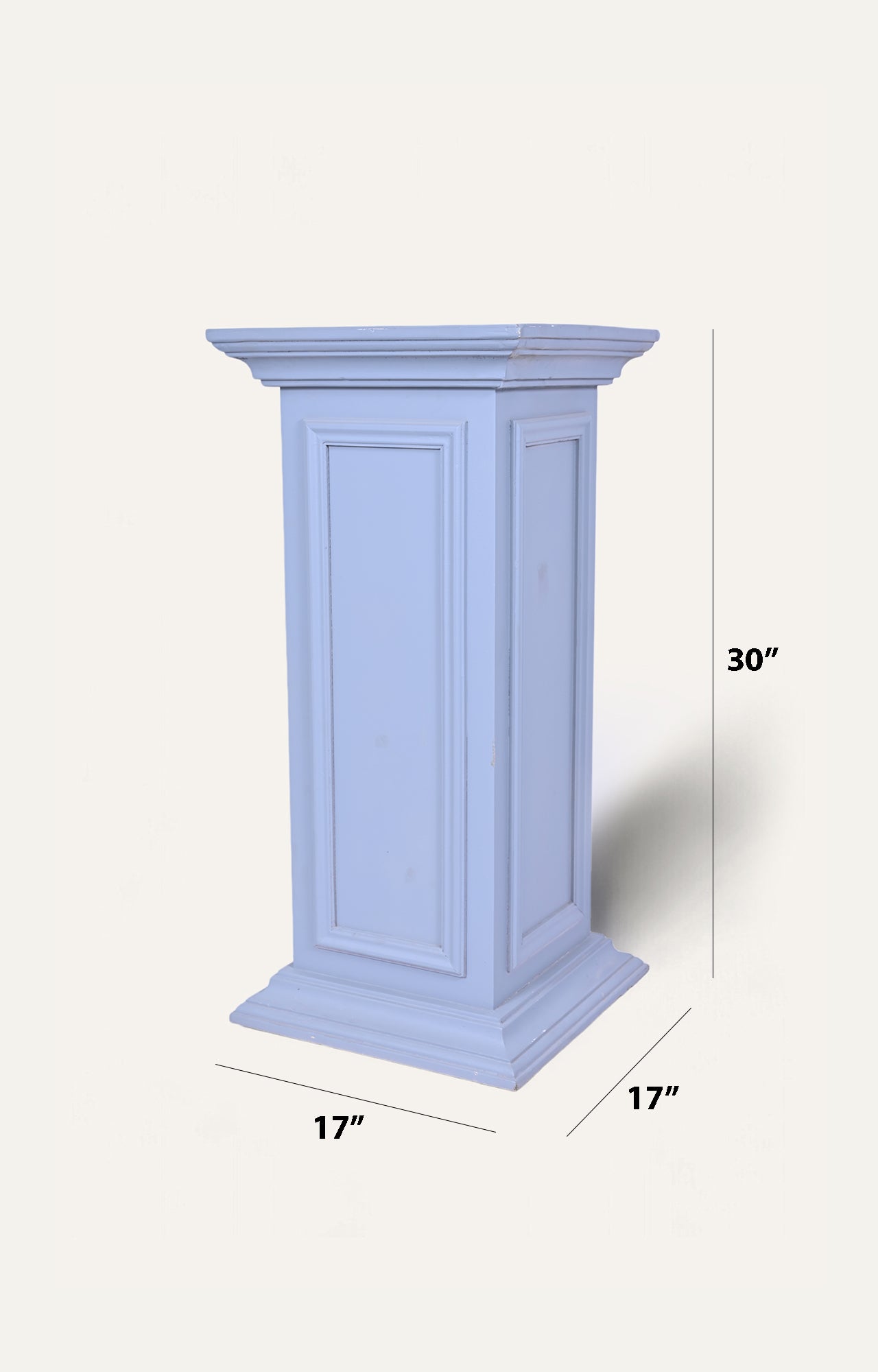 Soft Blue Resin Pedestal size