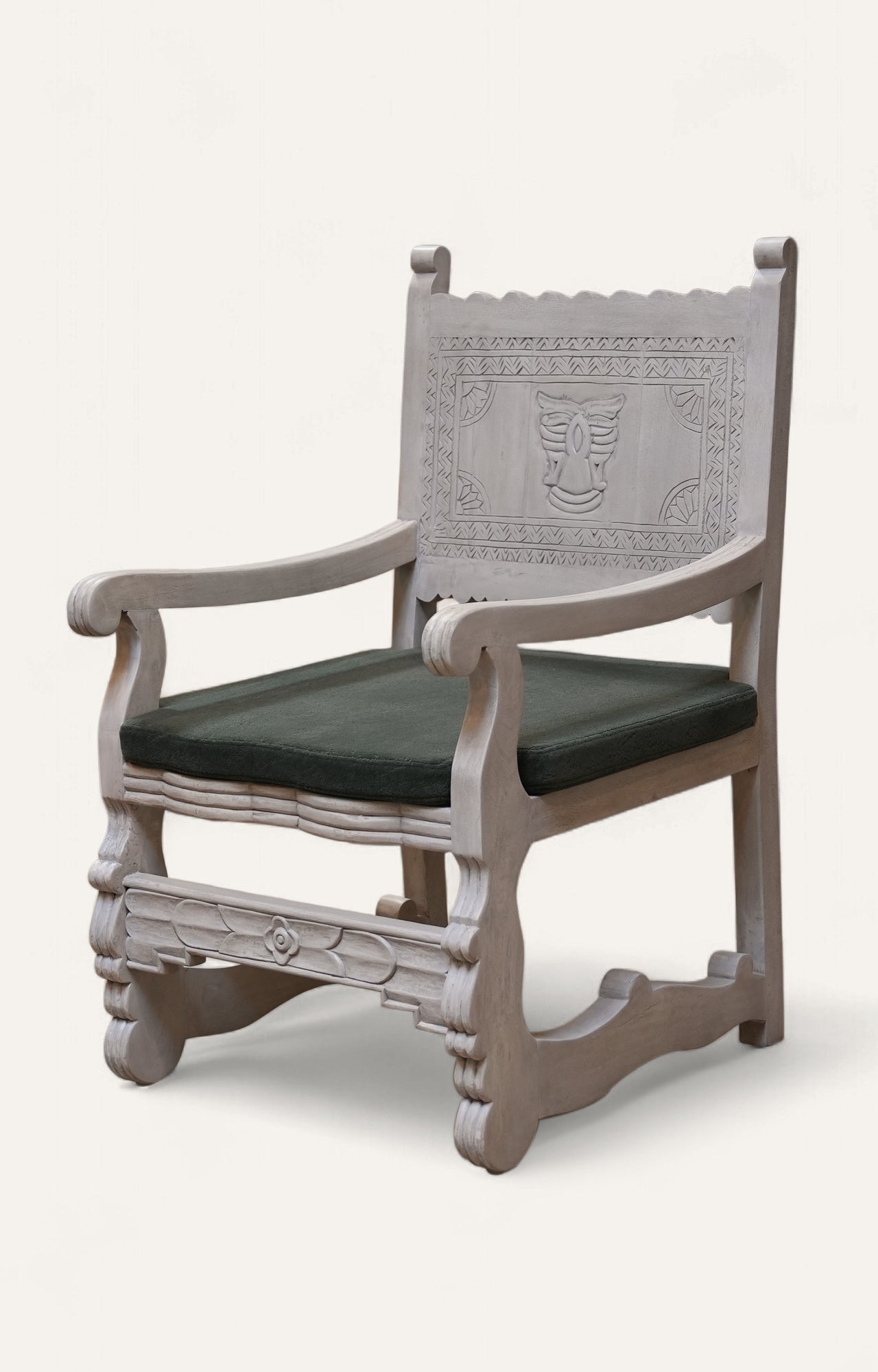 Solid Wood Accent Chair 