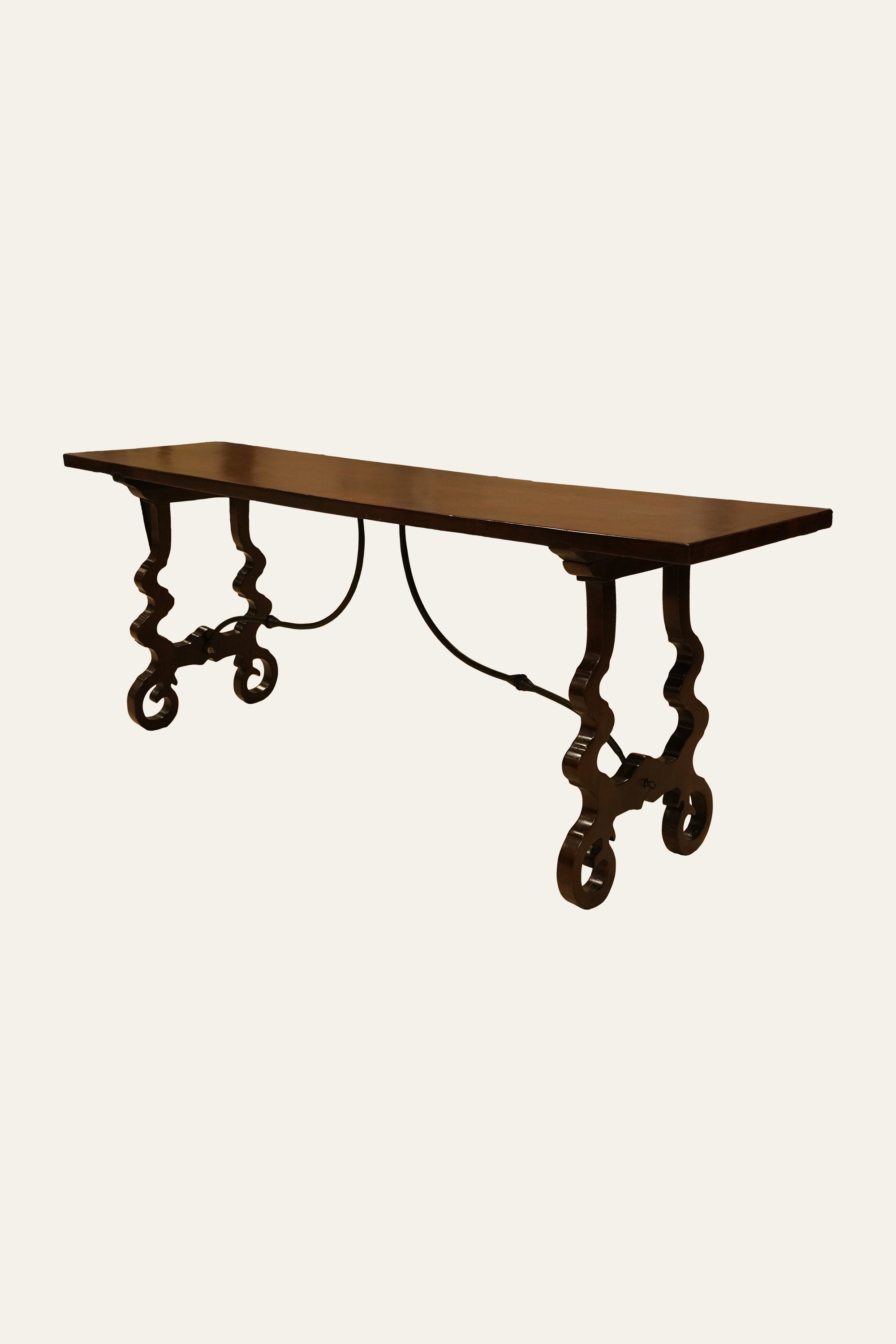 Spanish style wrought iron console table