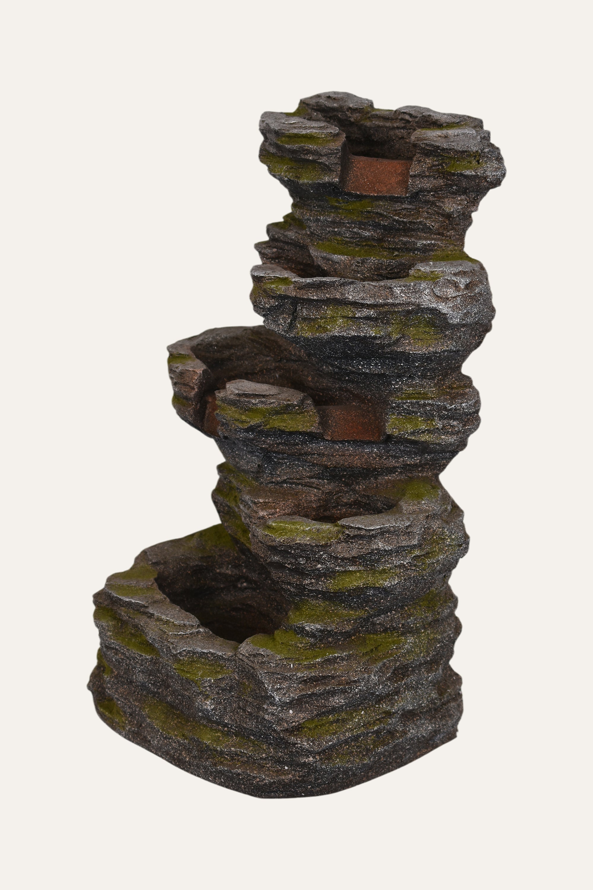 Stacked stone fountain