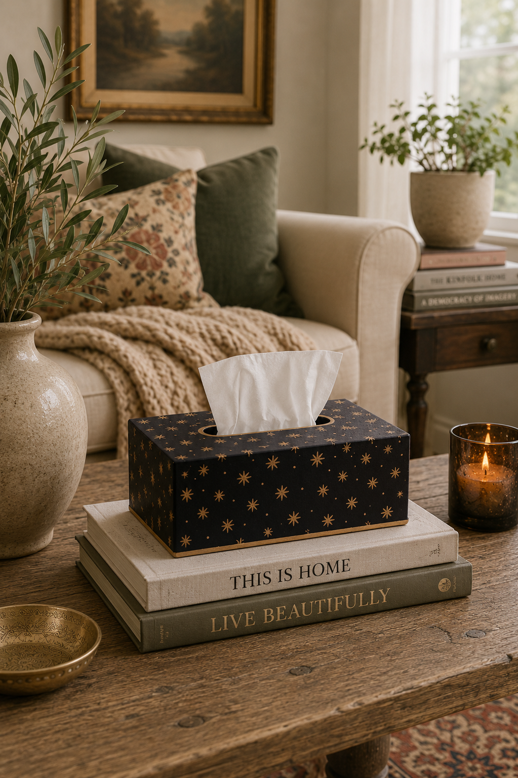 Star Pattern Tissue Box Holder