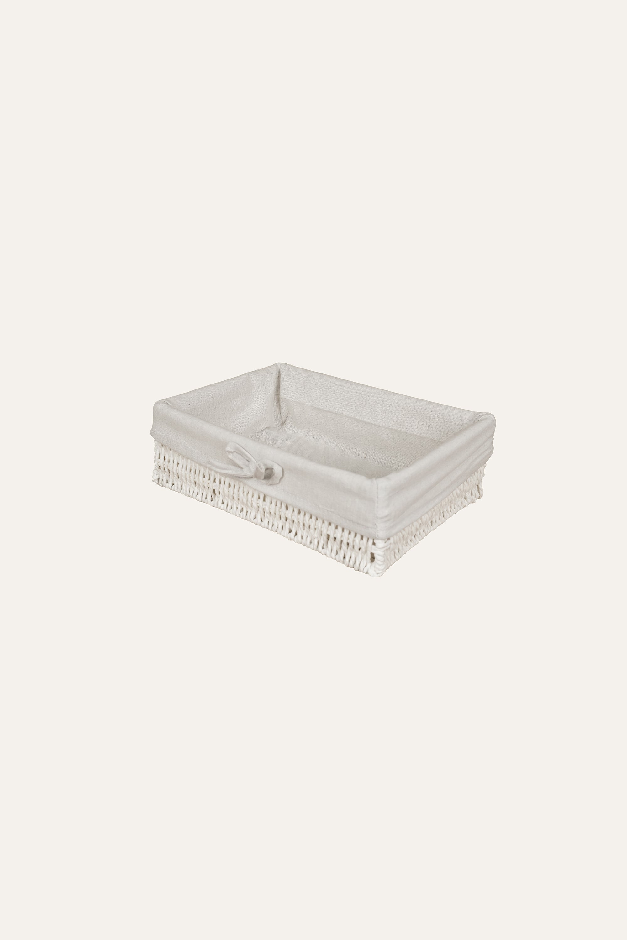 Stylish Woven Organizer Basket for Desk and Shelf Storage