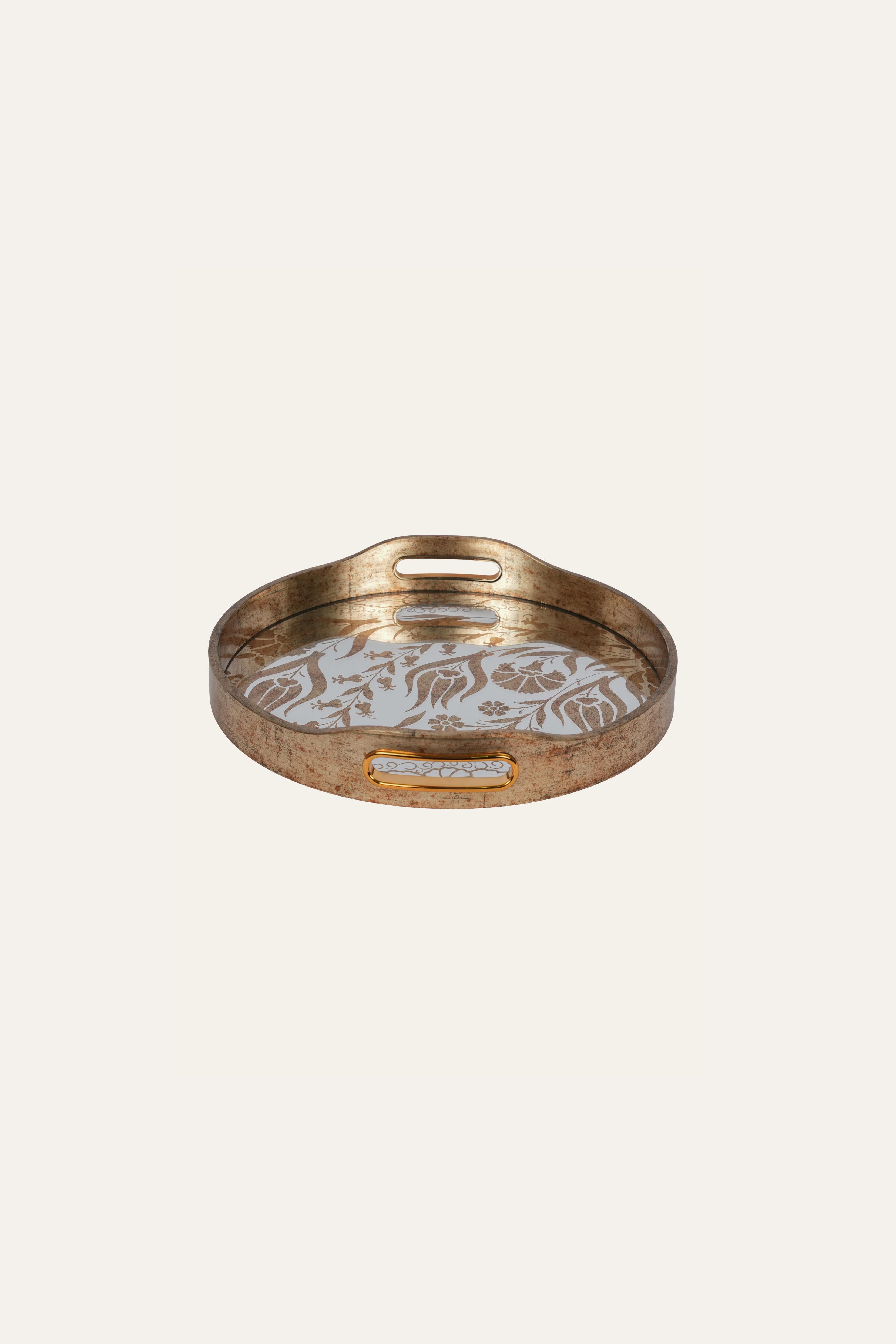Stylish decorative tray for living room interiors
