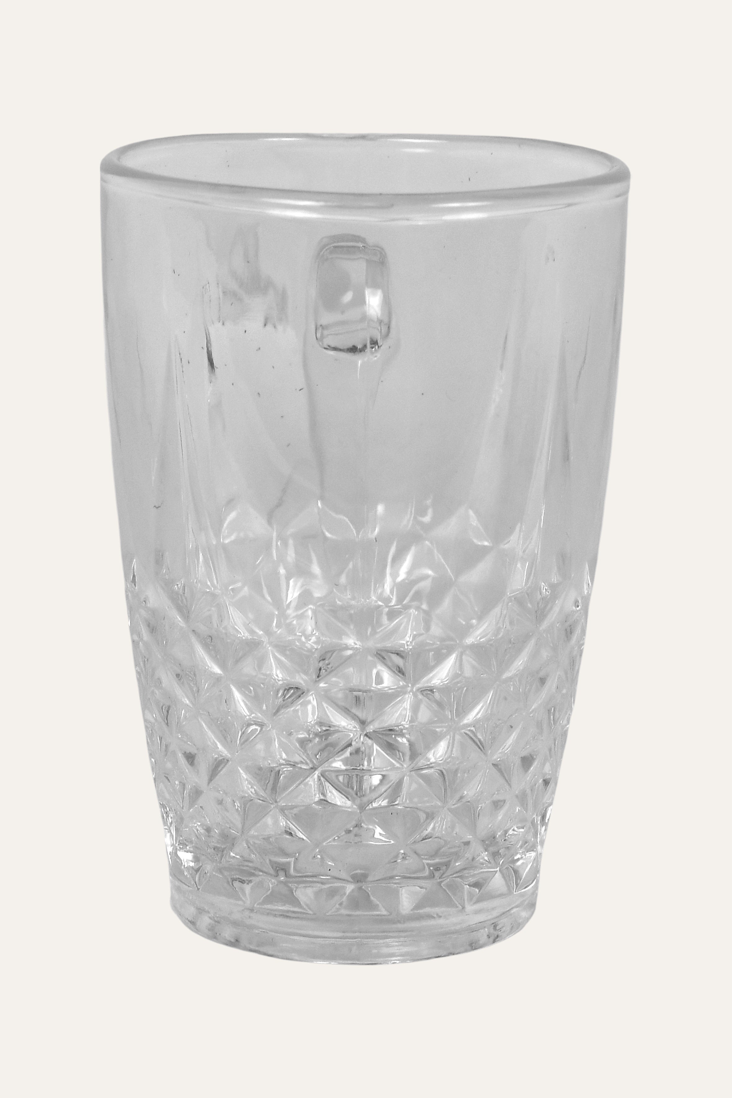 Stylish glass beer mug with handle for home bar