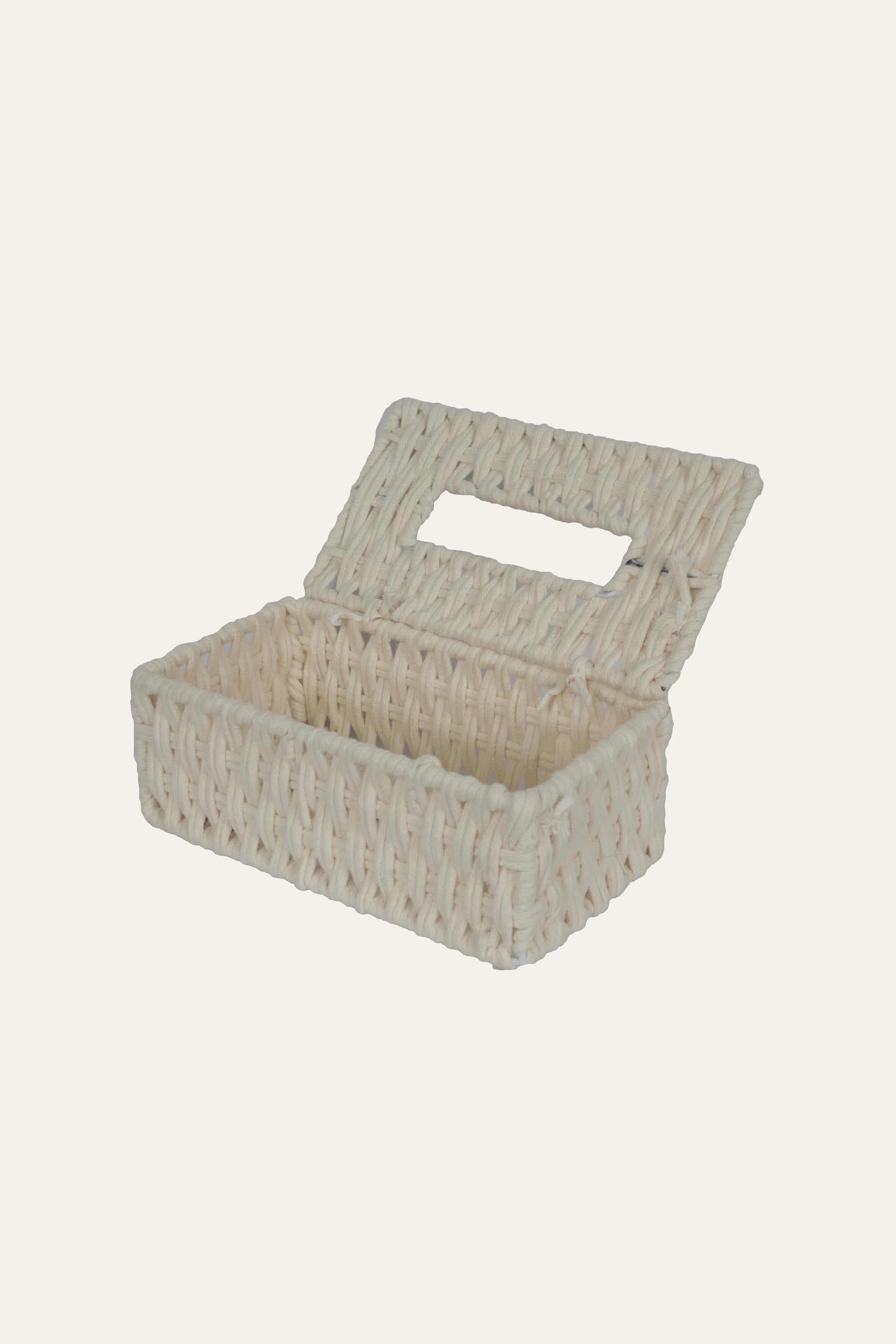 Stylish woven tissue organizer for office and living room