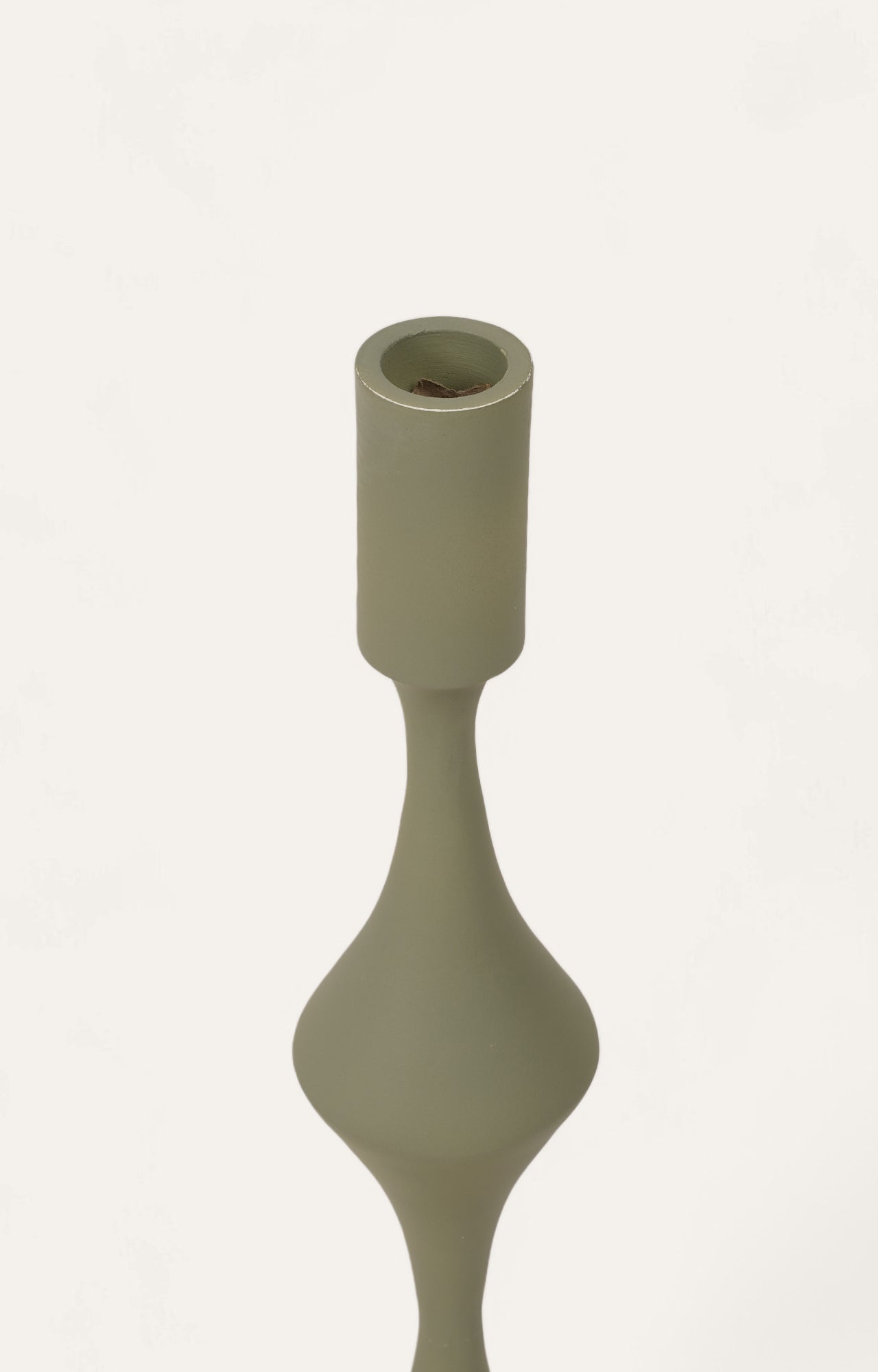 Decorative Olive Haze Metal Candle Stand