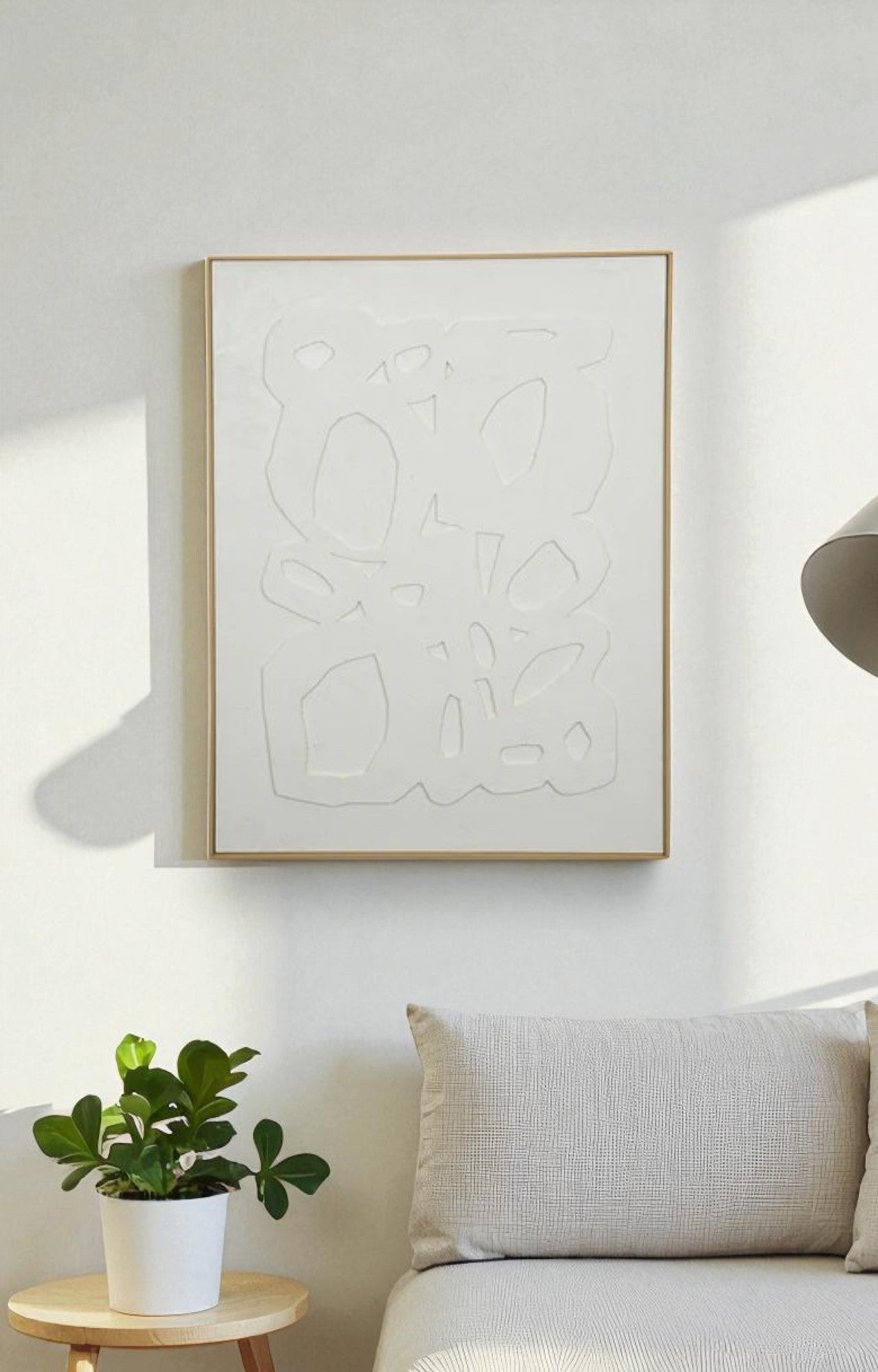 3D Abstract Relief Art with Frame