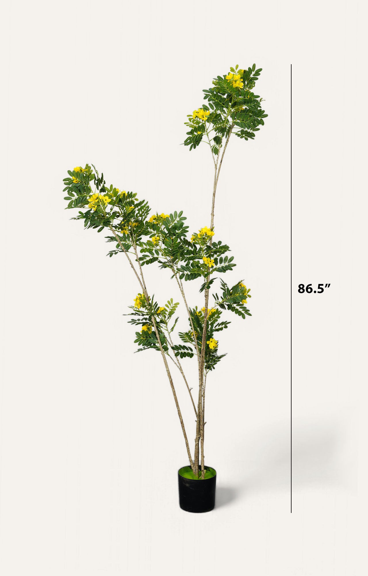 Artificial plant with yellow flowers