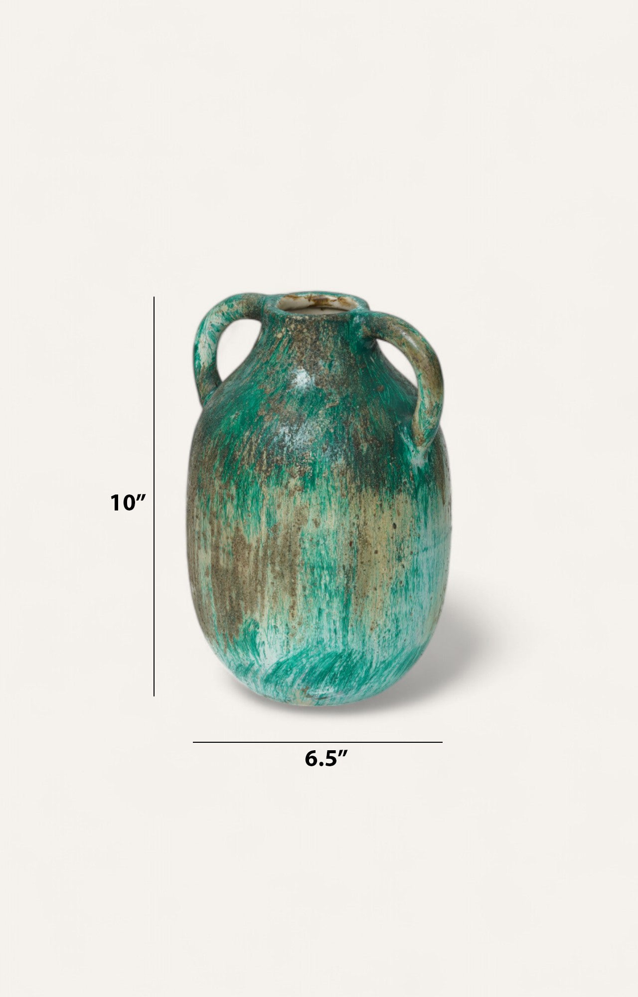 Green ceramic vase 