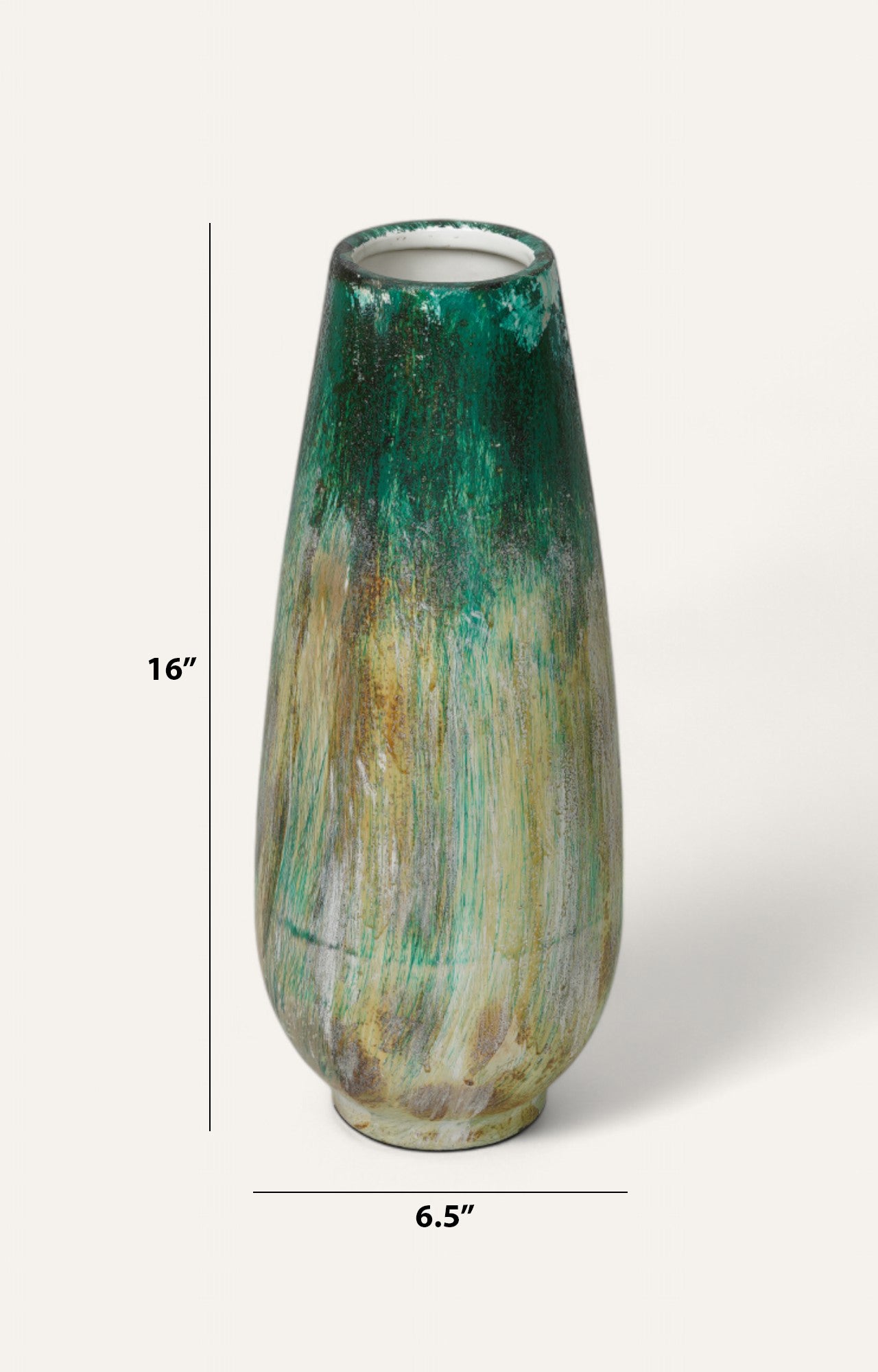 Elongated Greek Studio Ceramic Pot