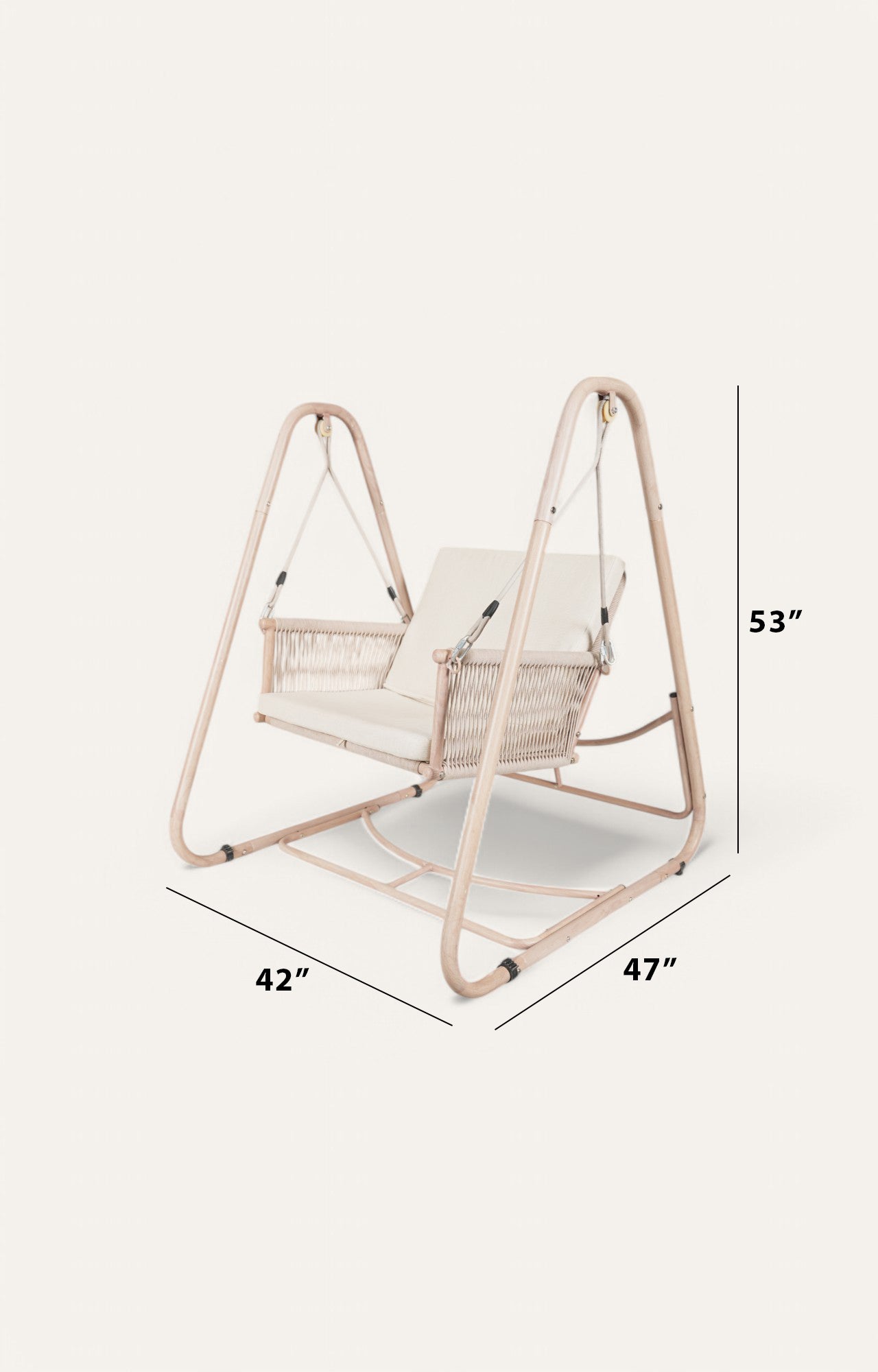 Swing Metal Chair with Nylon Ropes