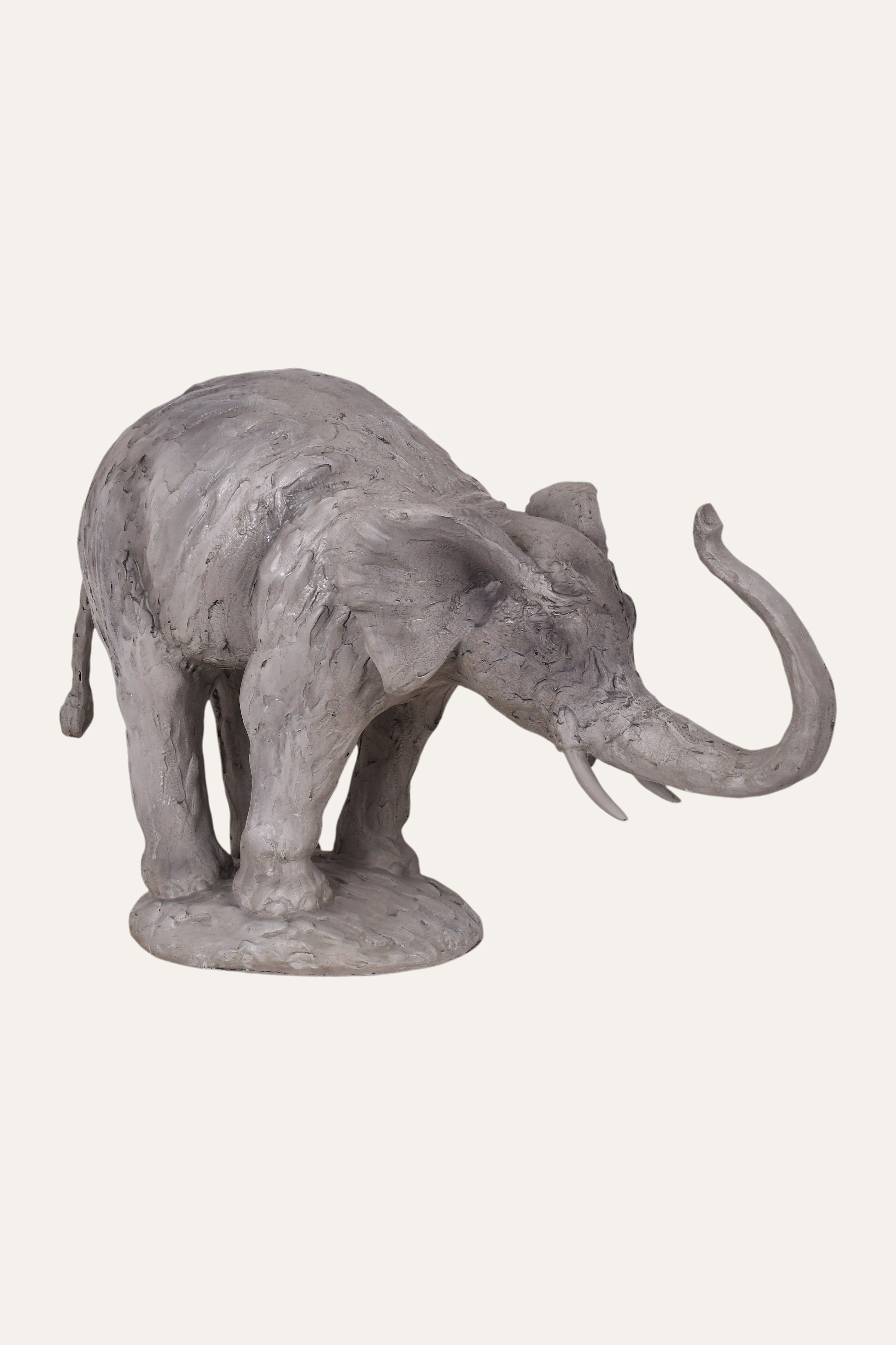 Textured Elephant Resin Sculpture