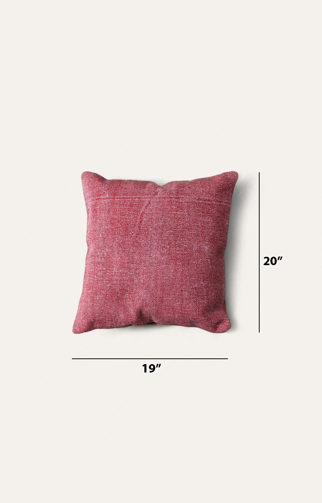 Textured Red Cushion Cover_size