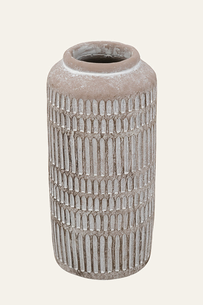 Textured ceramic vase 