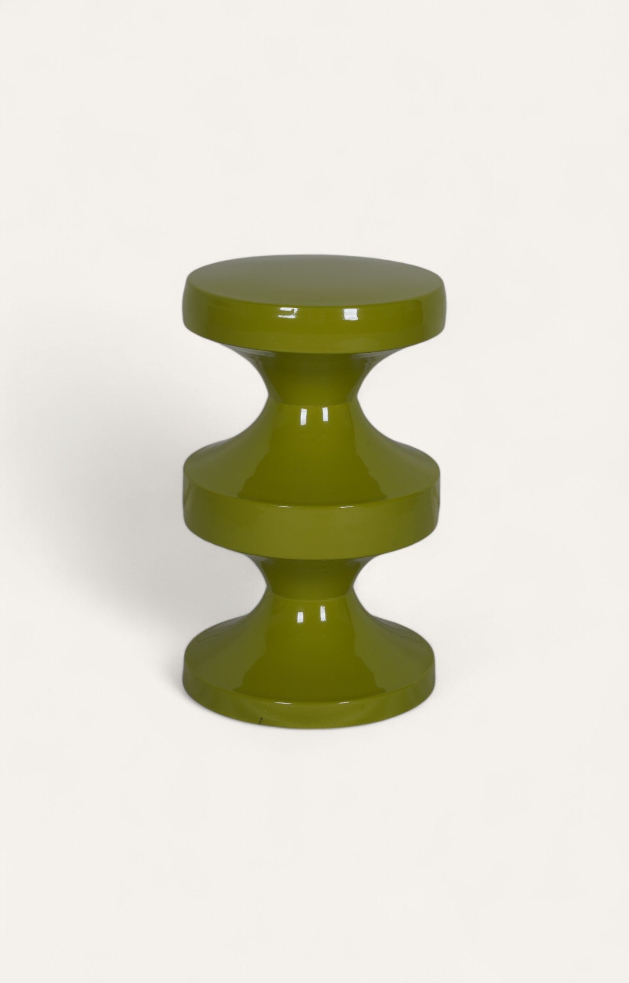 Three-Layered Olive Green Accent Table