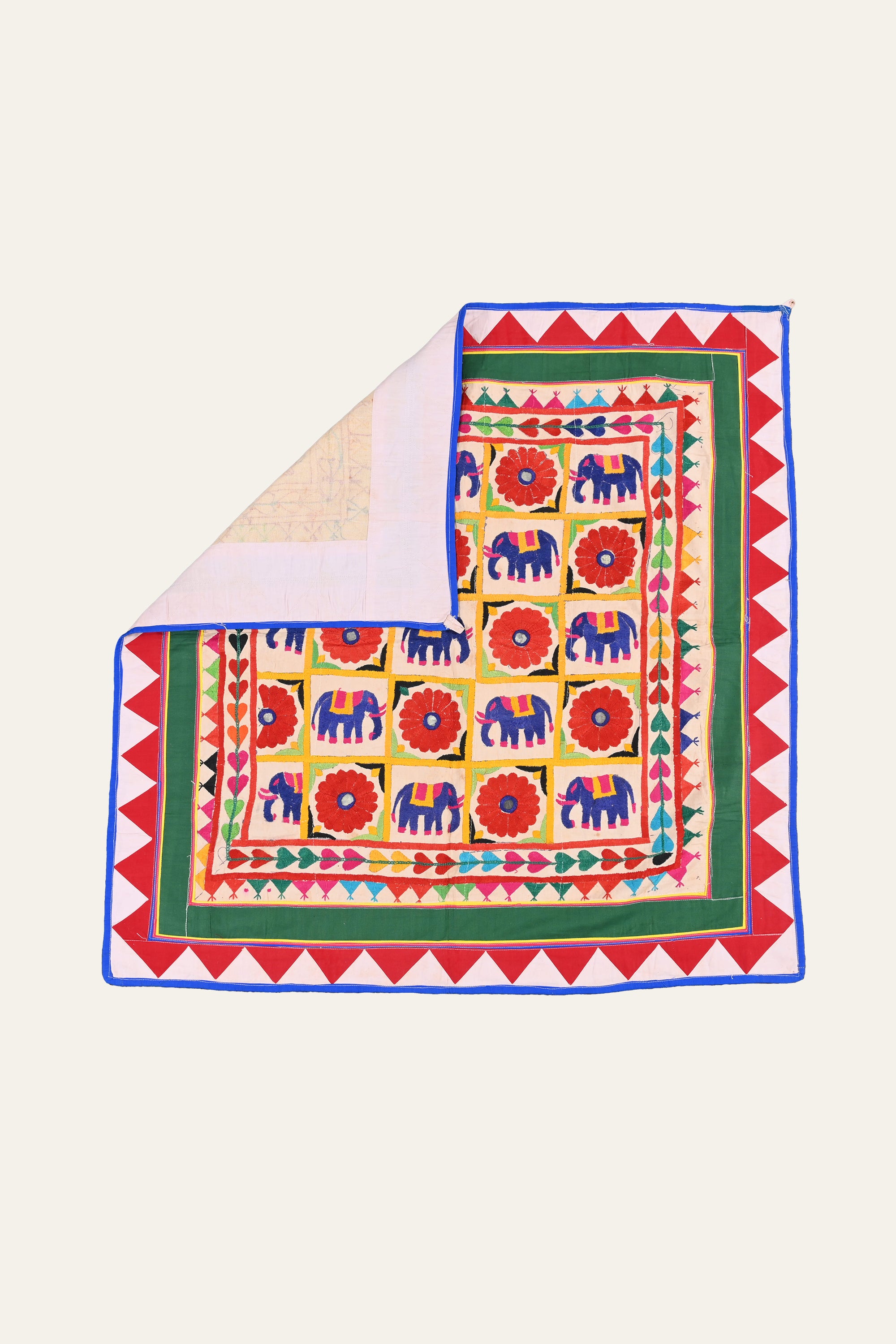 Traditional Indian Mirror Work Tapestry