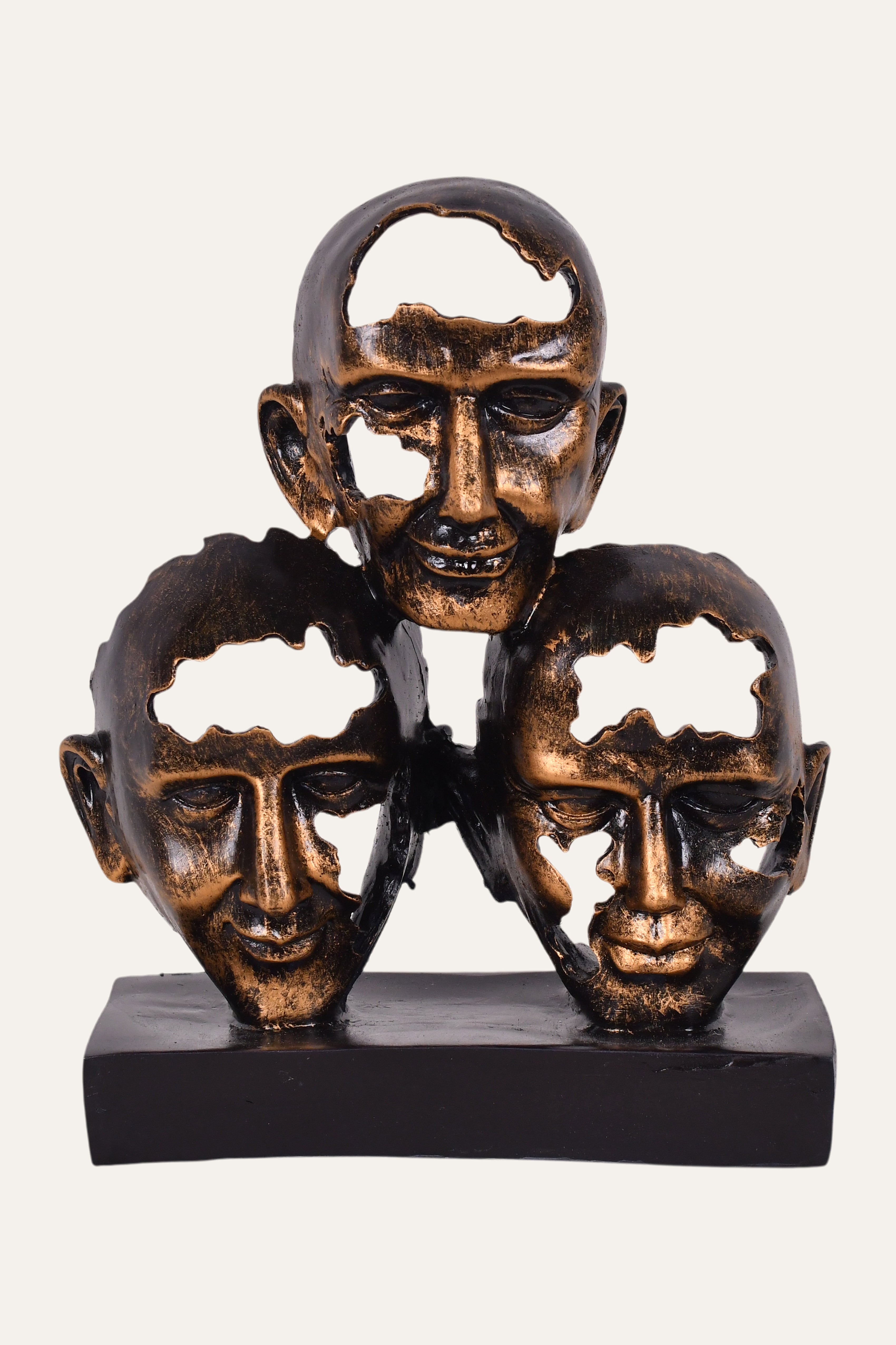 Triple Abstract Head Sculpture