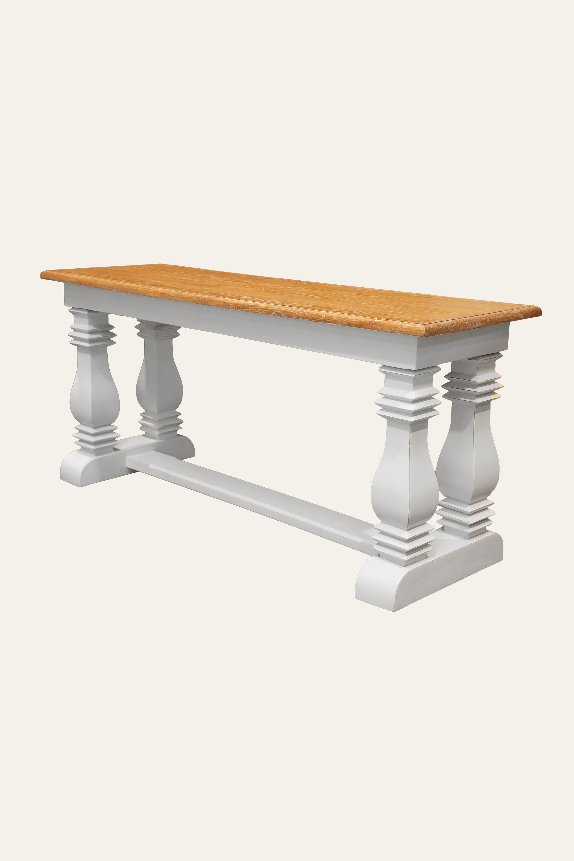 Two-tone wooden console table