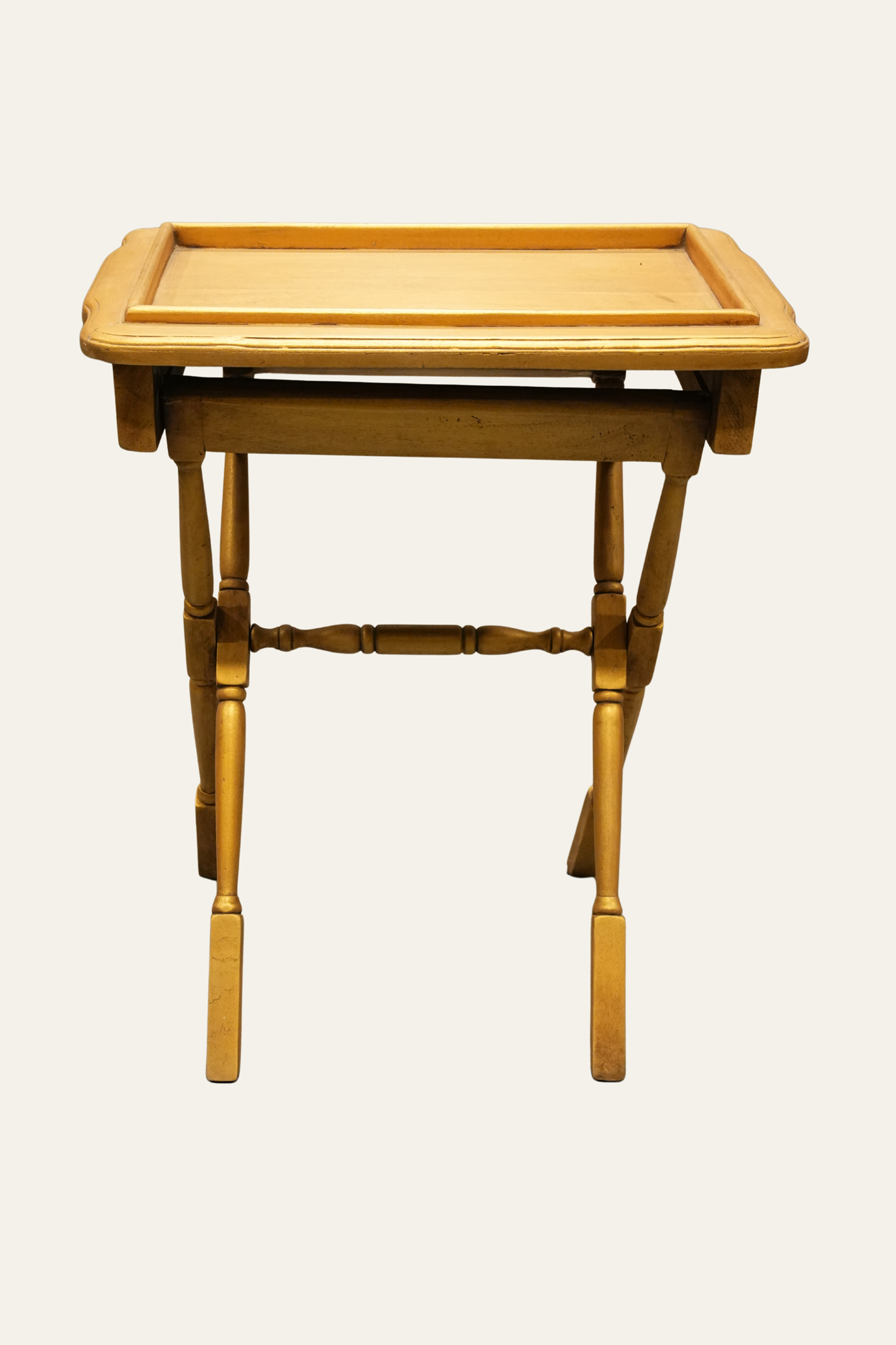 Folding Tray Style Wooden Side Table