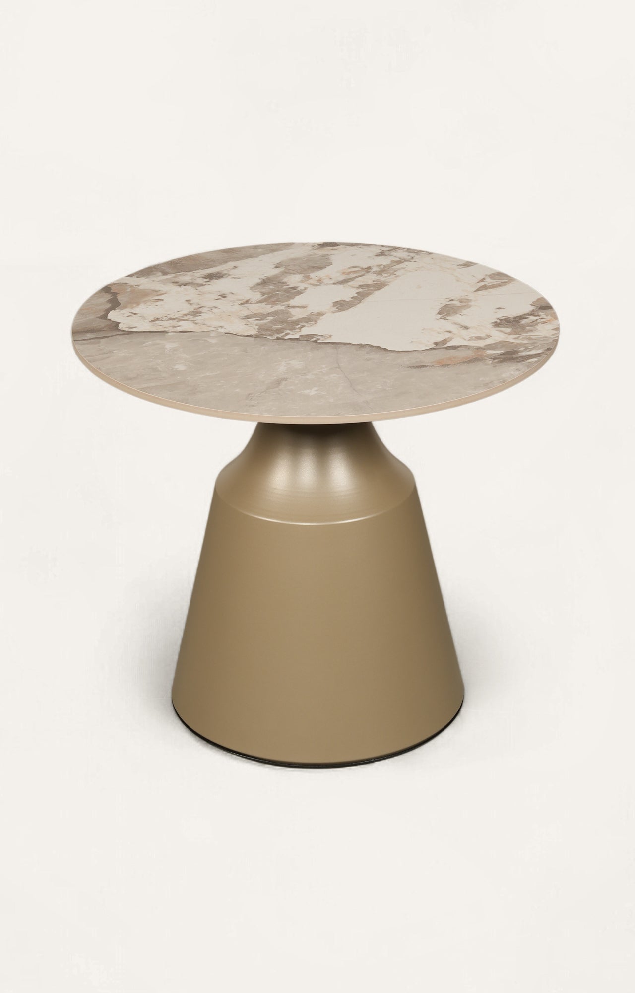 Round side table with marble top