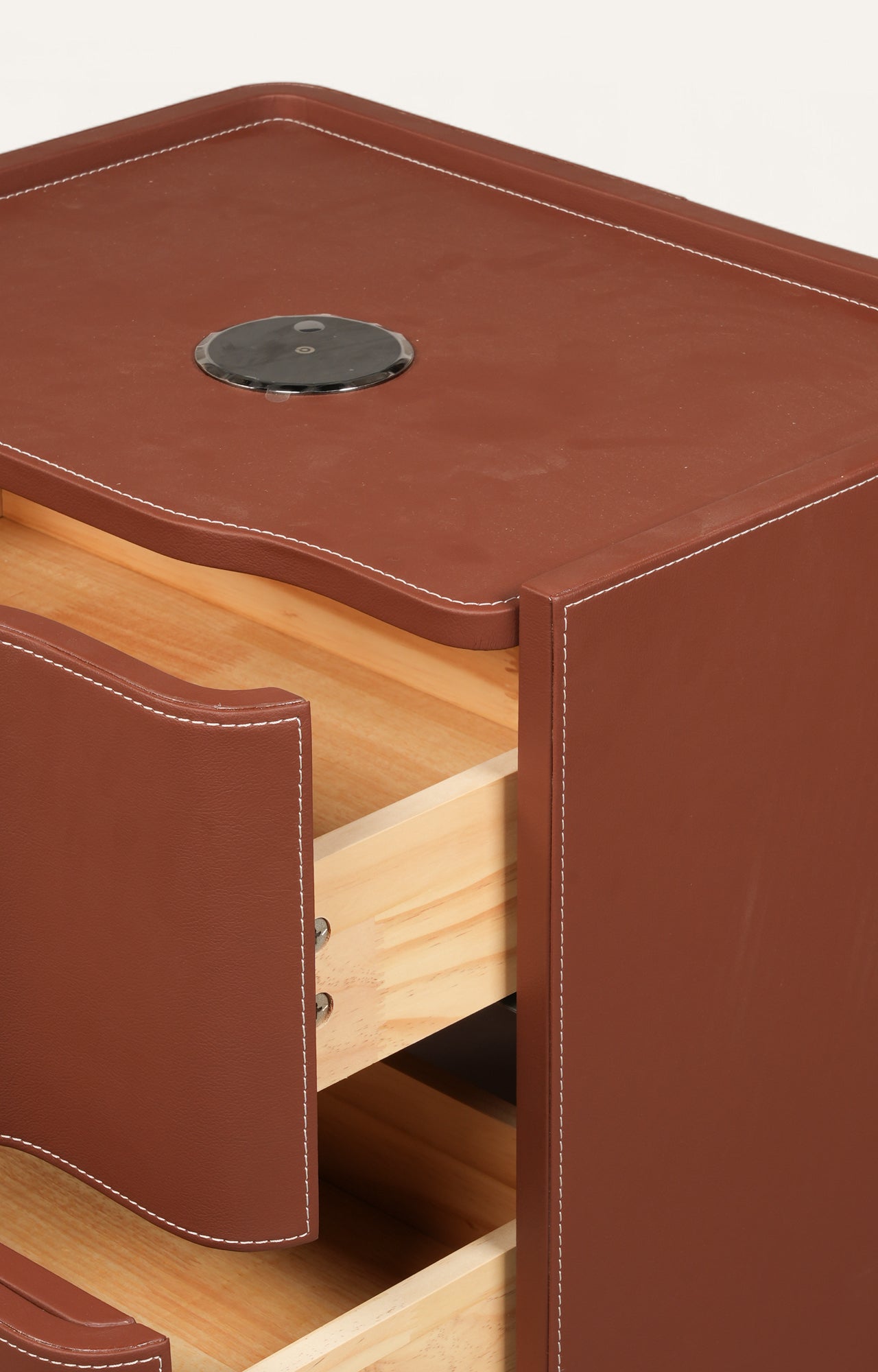 Leather Drawer Nightstand