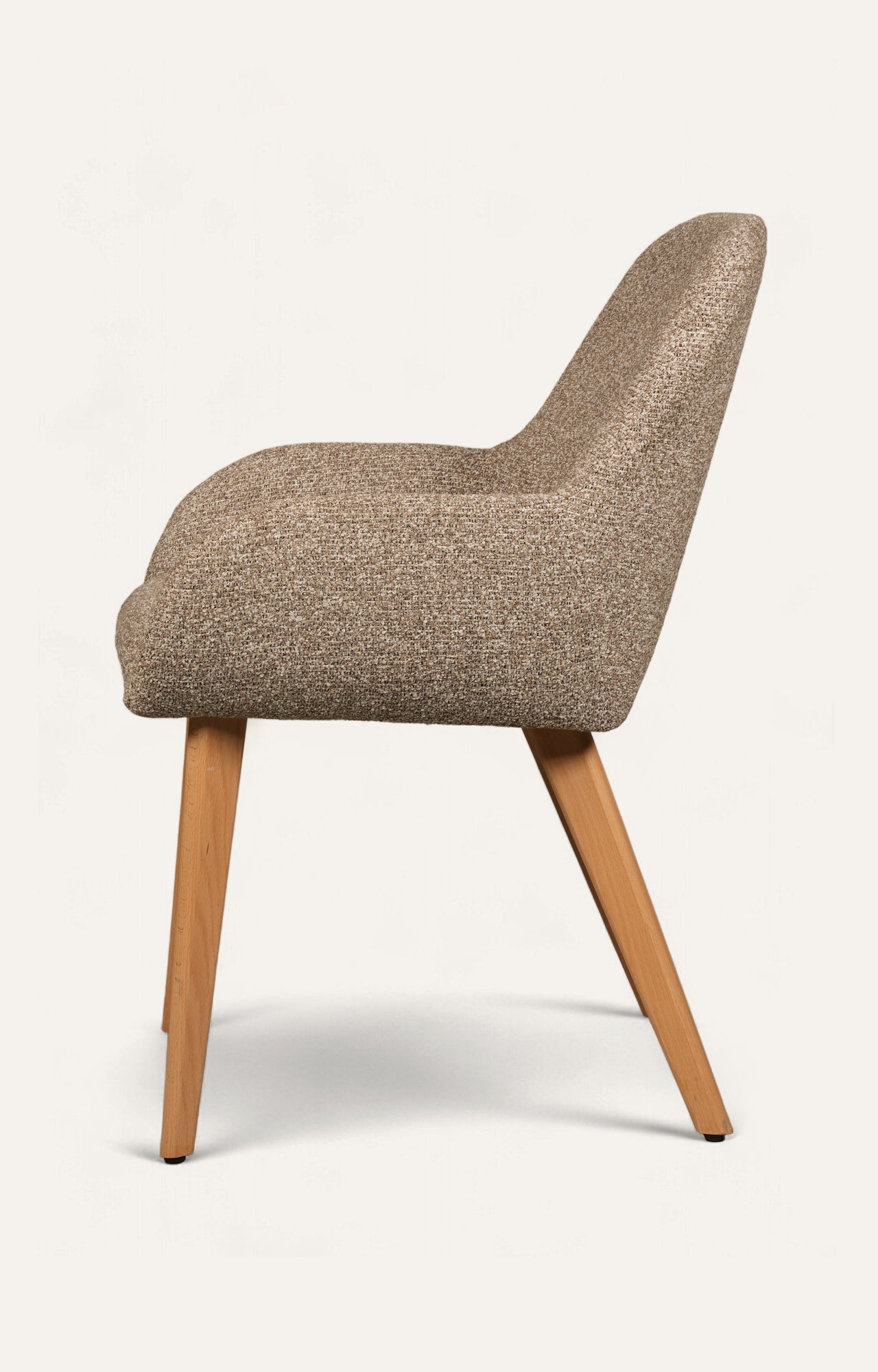 Beige upholstered chair 