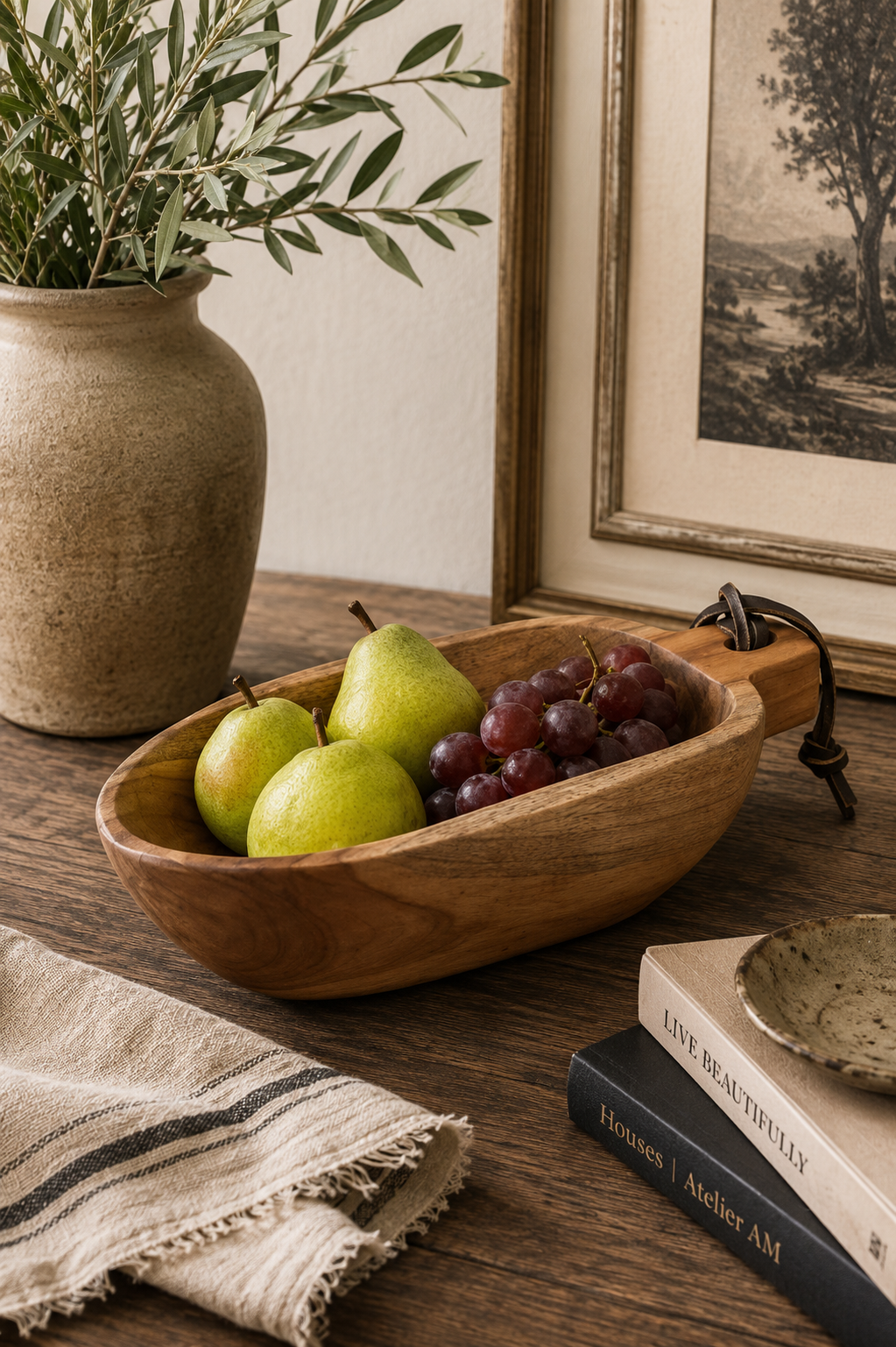 Wooden Scoop Bowl