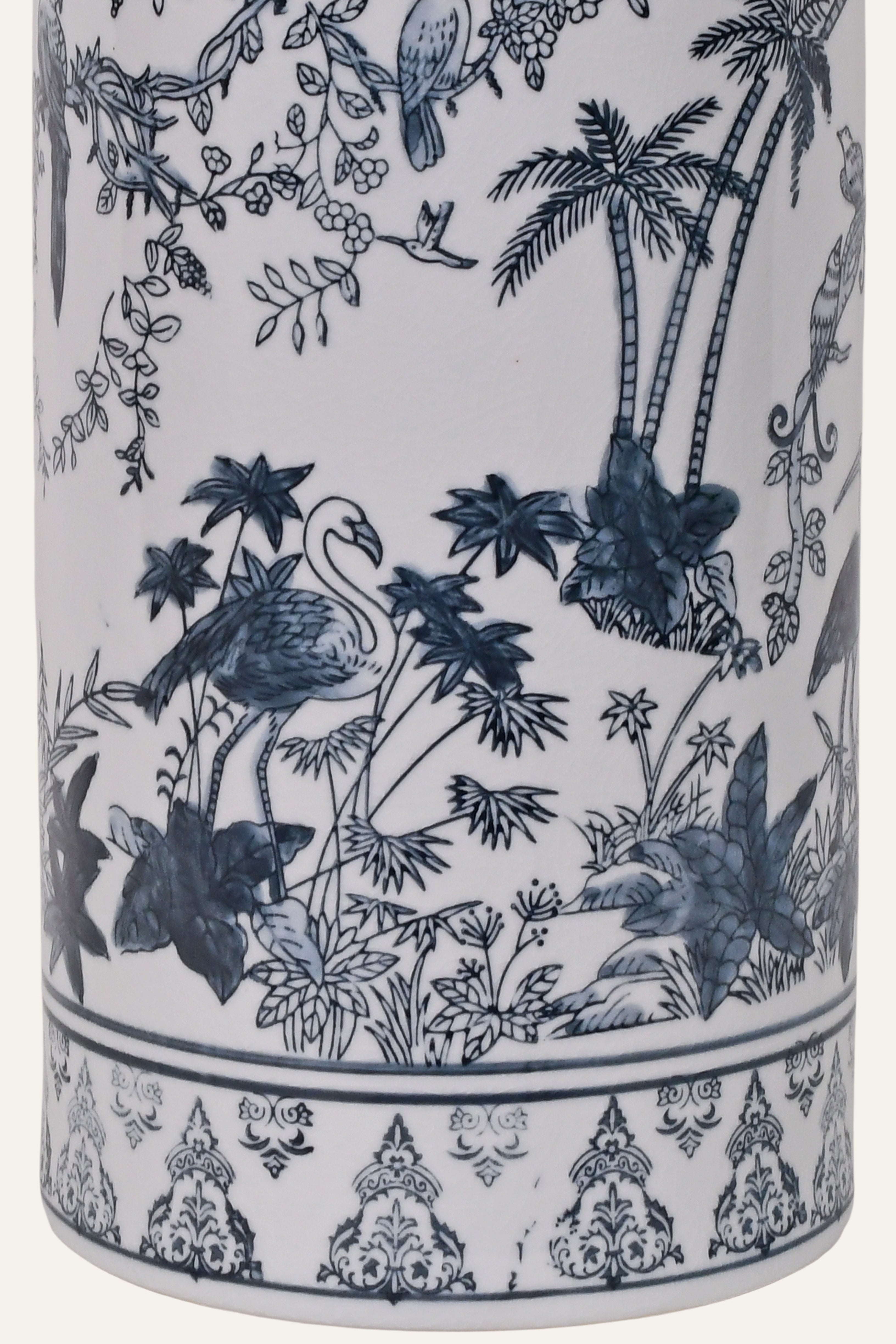 Cylindrical ceramic vase 