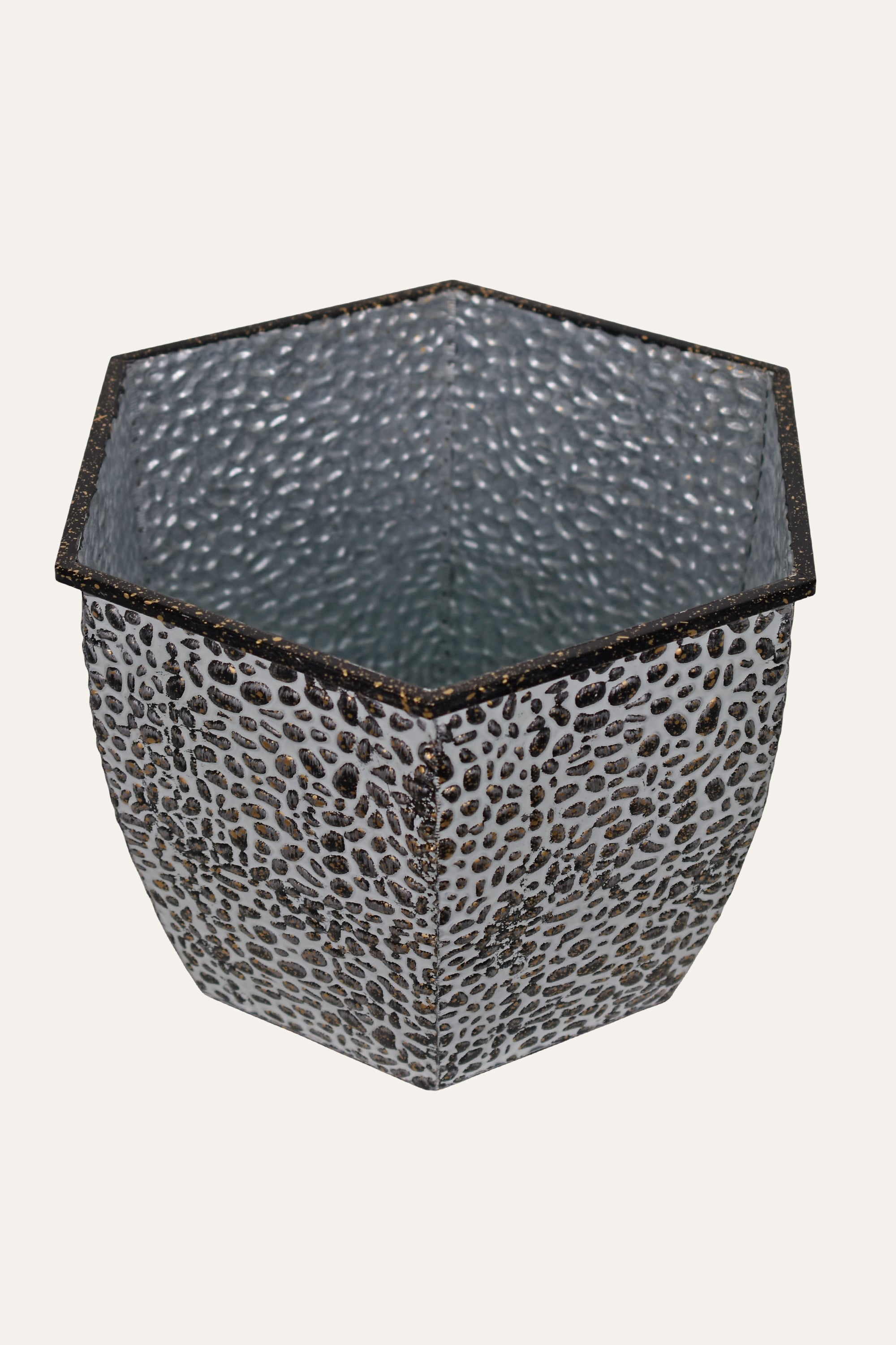planter with textured surface