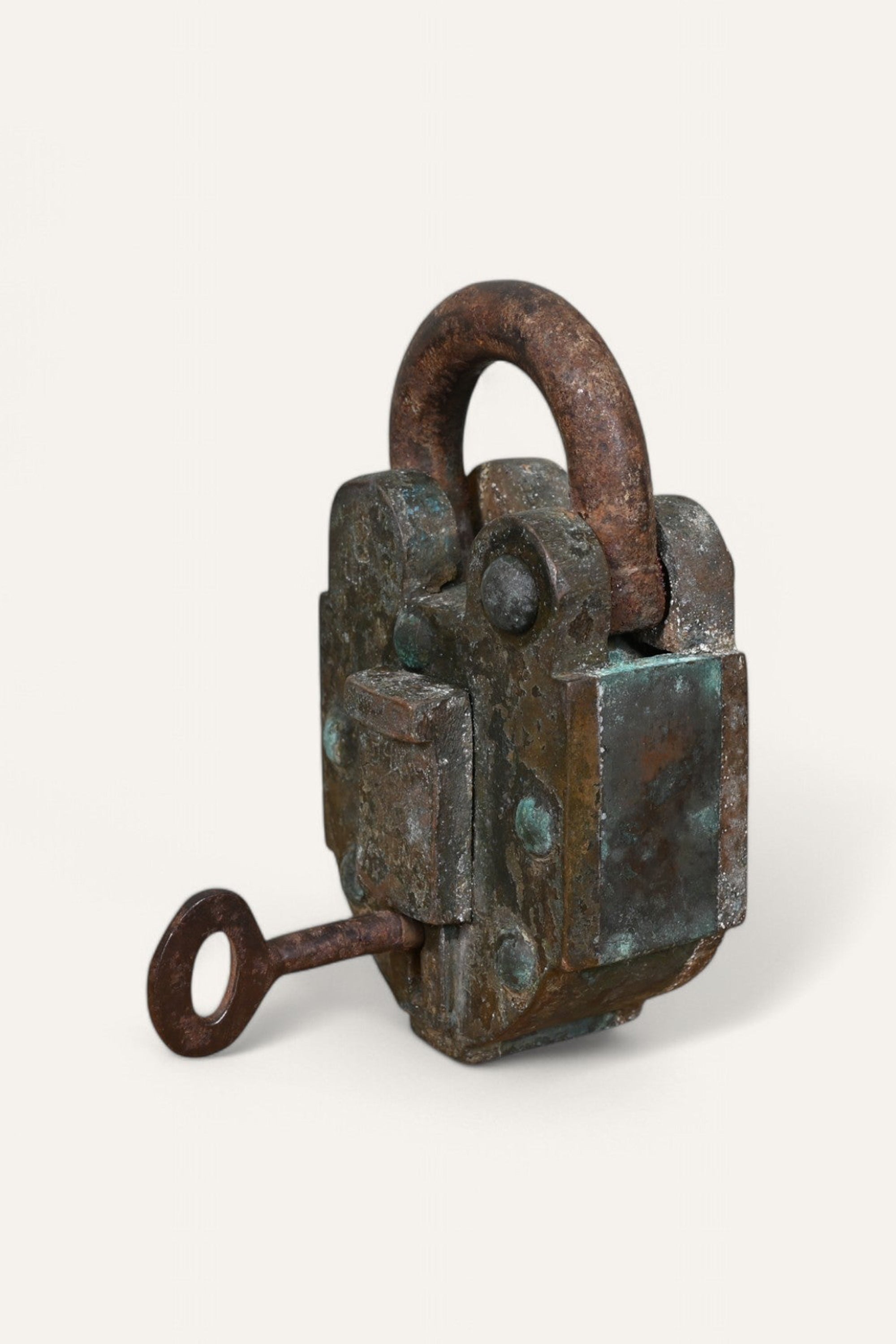Vintage Brass Padlock with Antique Finish