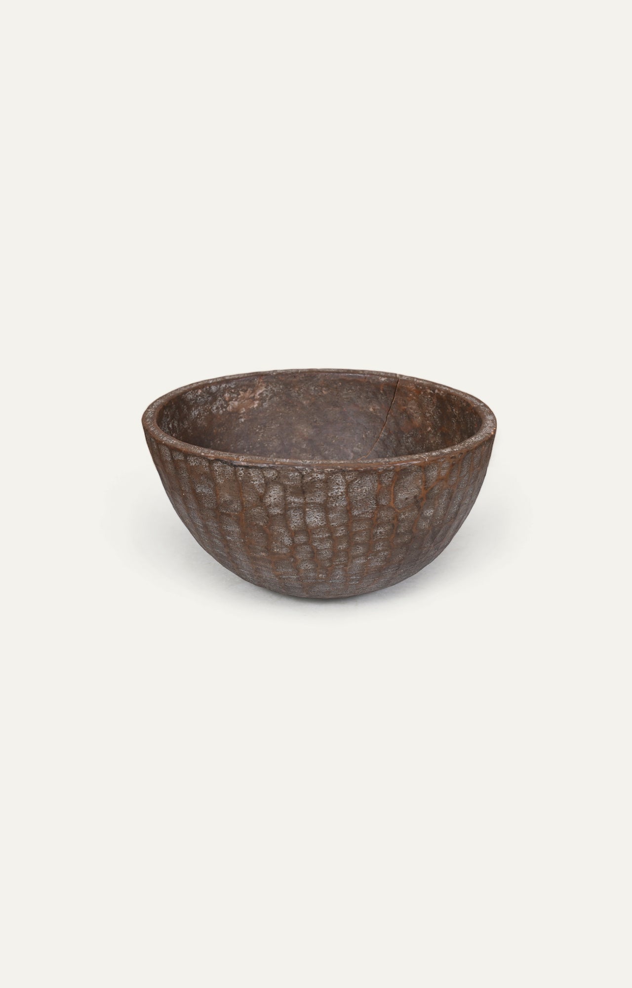 Vintage Hand-Carved Wooden Bowl - main