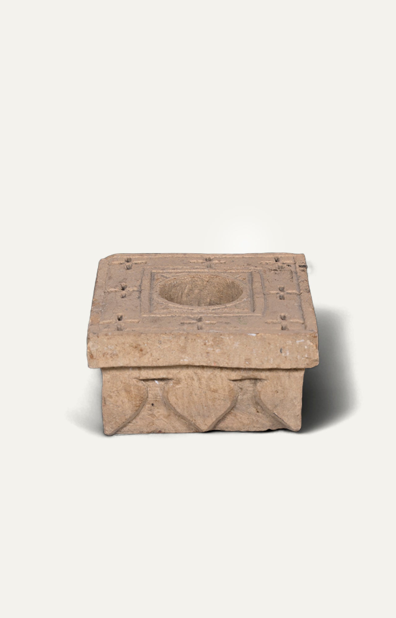 Vintage Sand stone Candle Holder_4