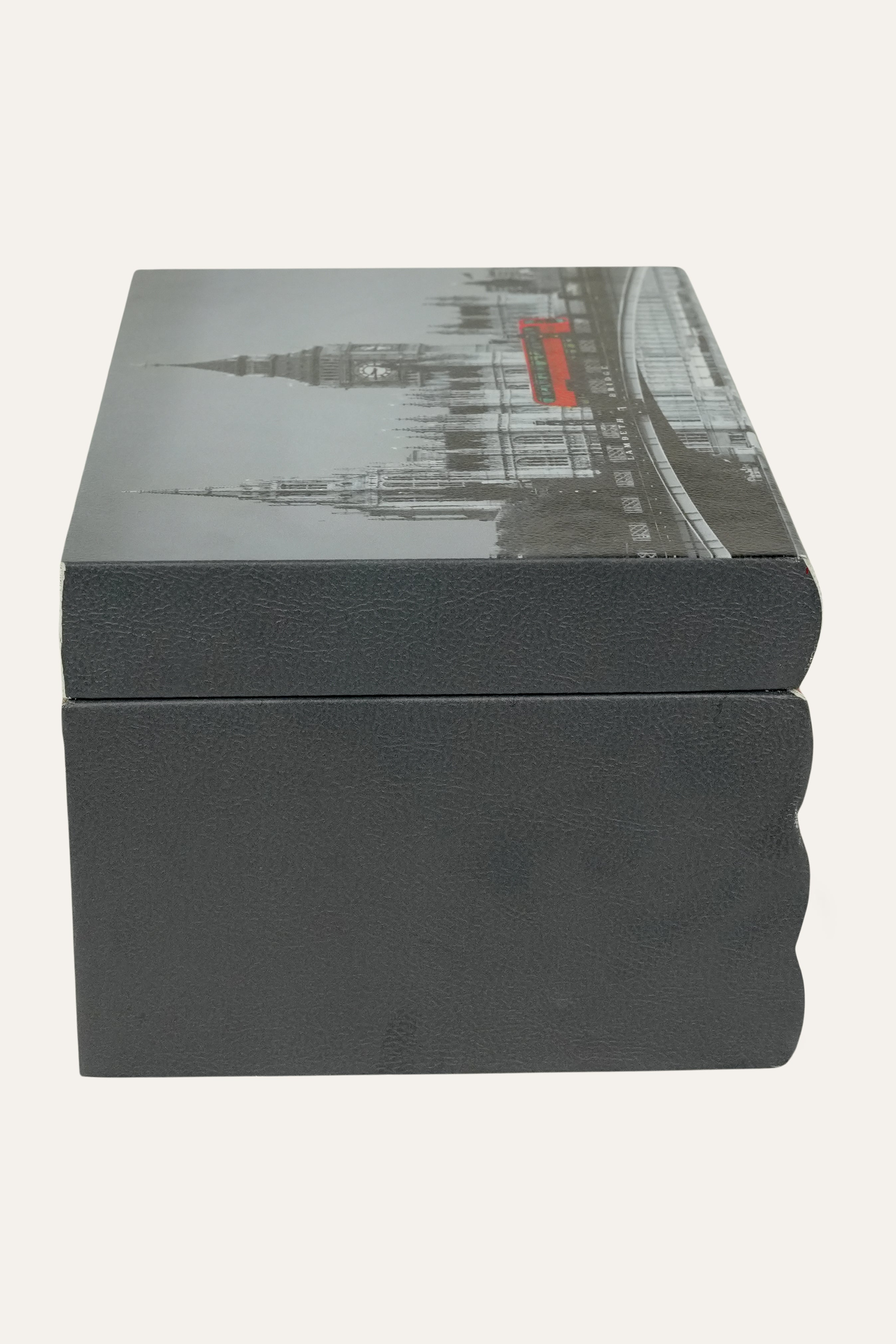 Vintage stacked books storage box décor
