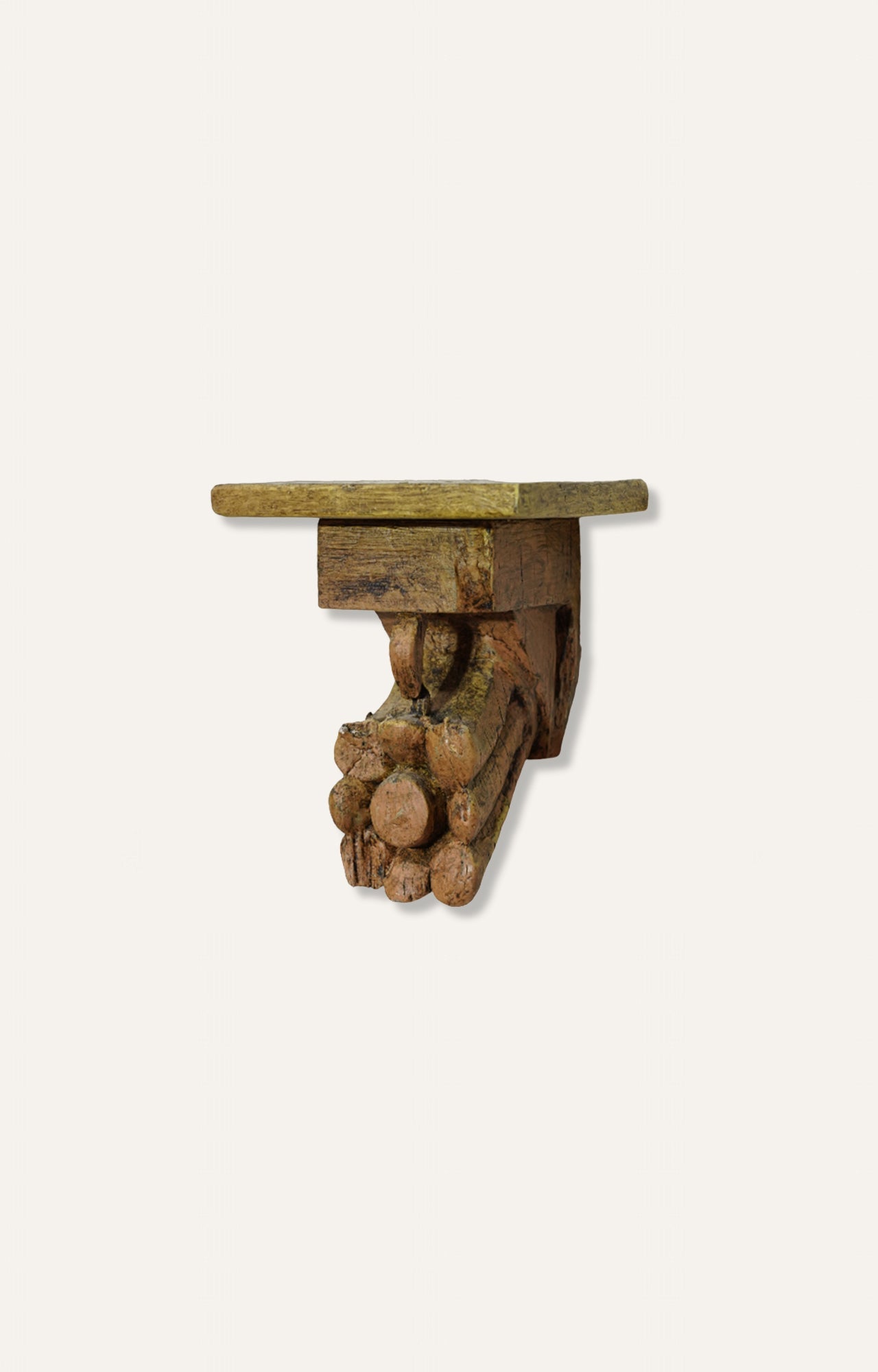 Warm tone Aged Wooden  Wall Bracket