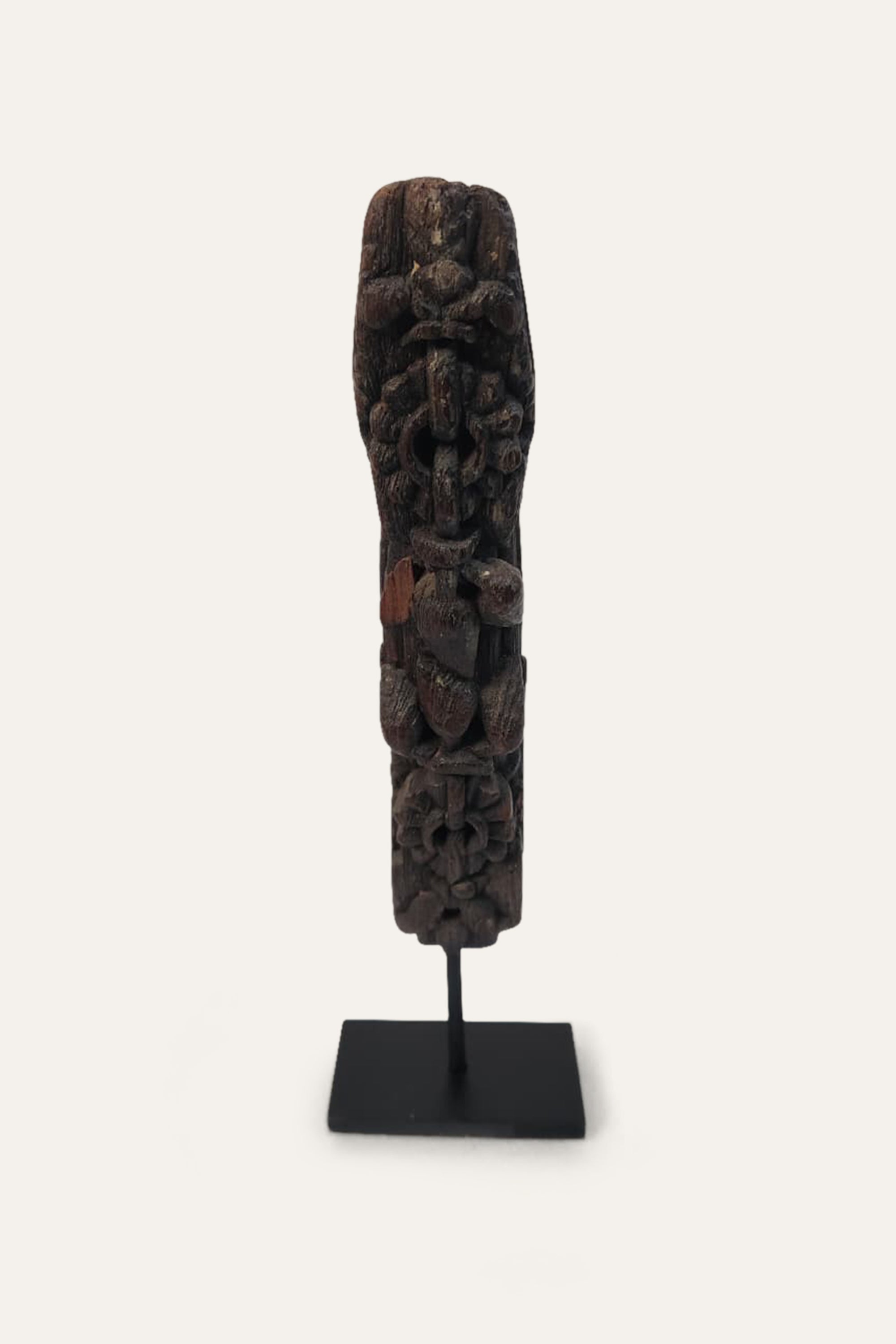 Tall Vintage Tribal Totem Sculpture on Stand