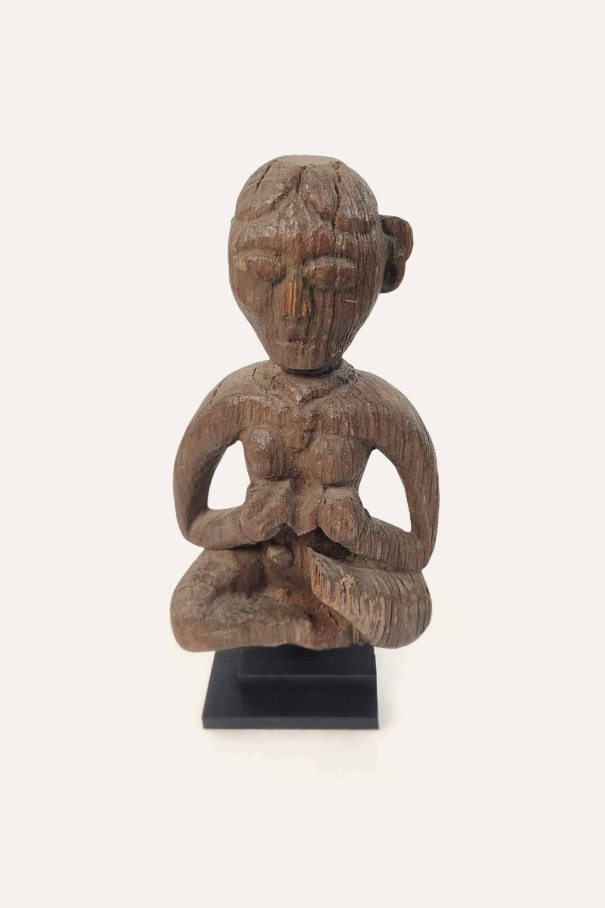 Antique Style Seated Tribal Sculpture in Namaskara Mudra