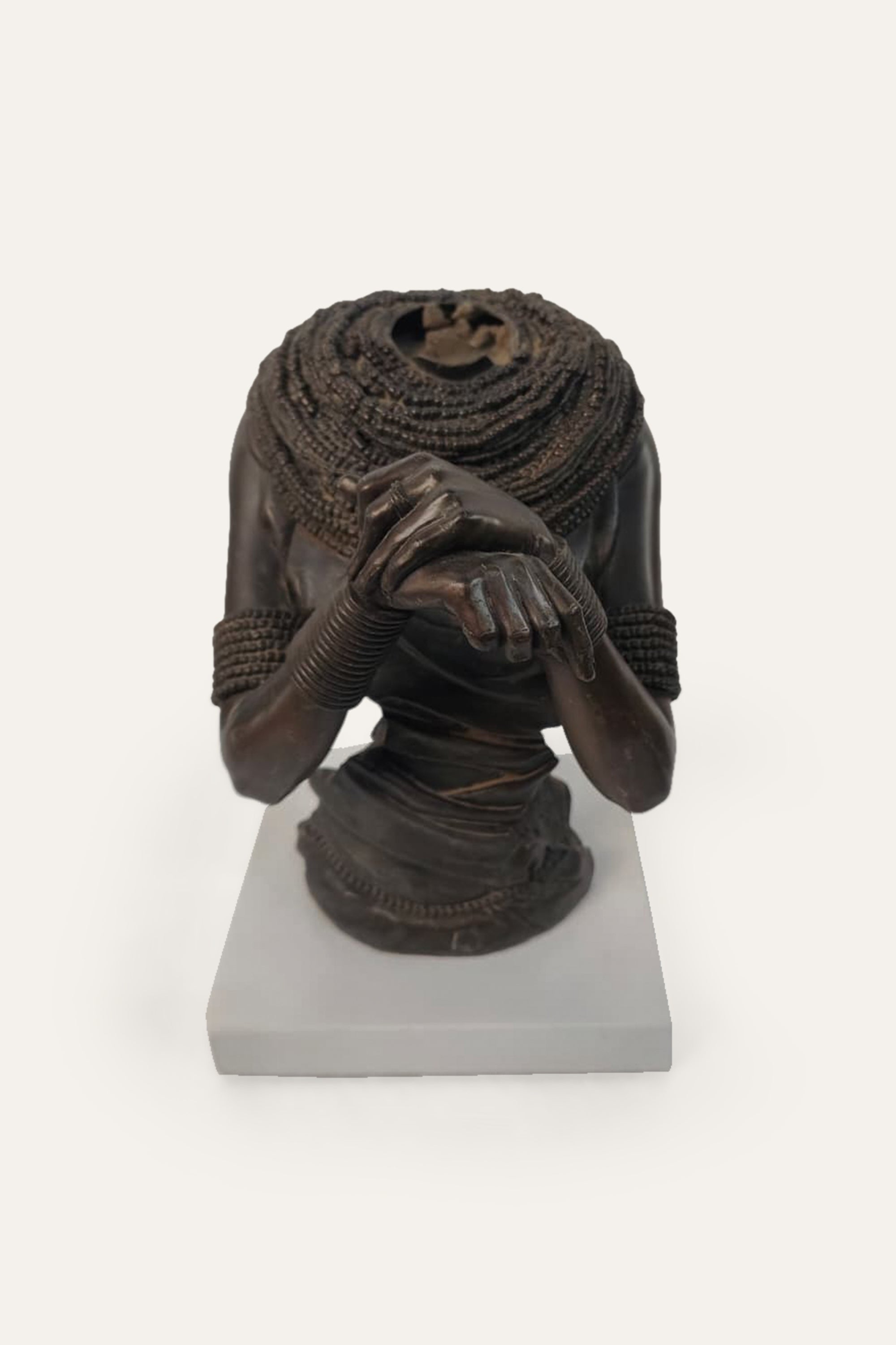 Masaai Tribal Beaded Bust Sculpture
