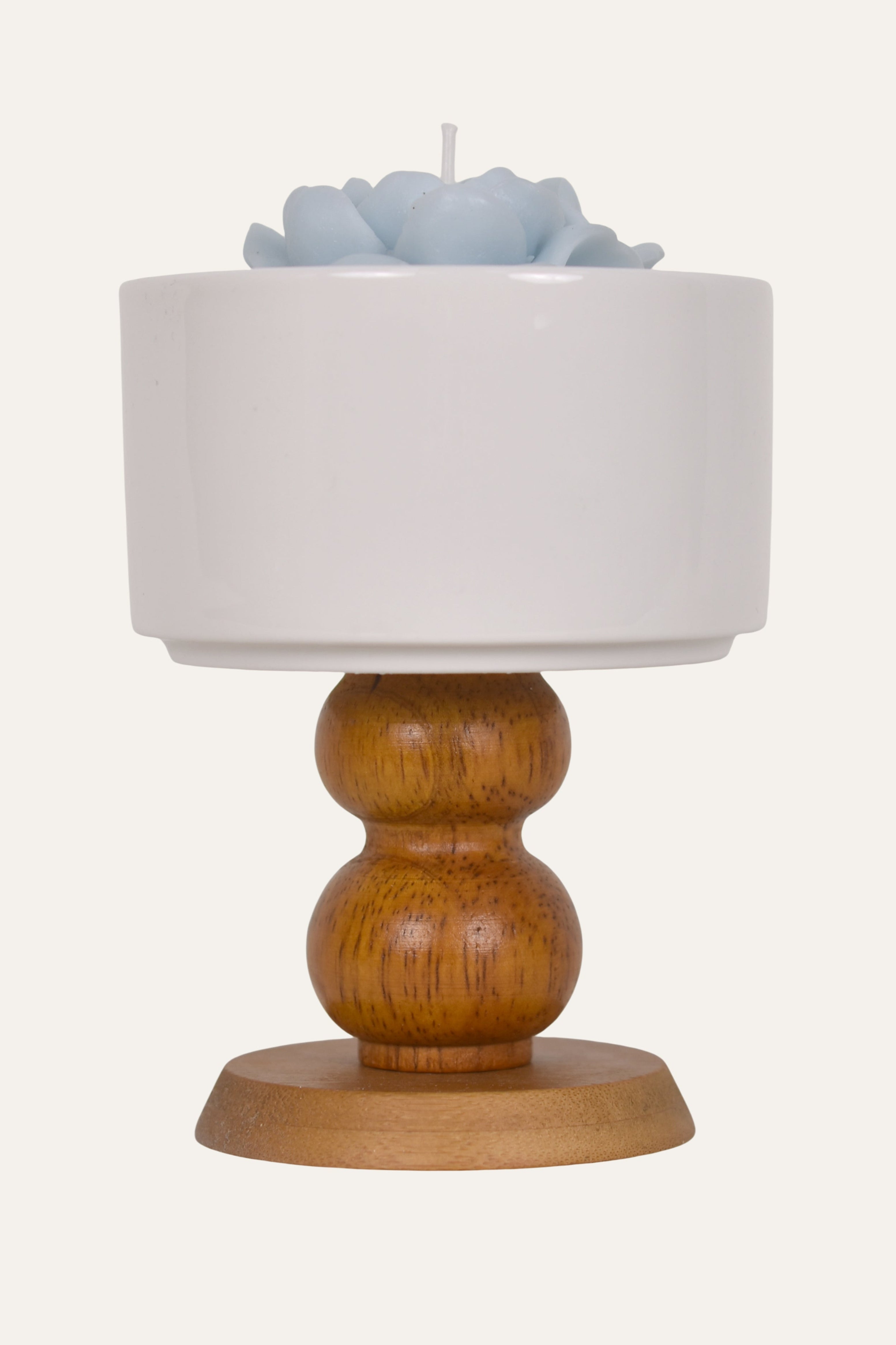 White Bowl Sculptural Candle
