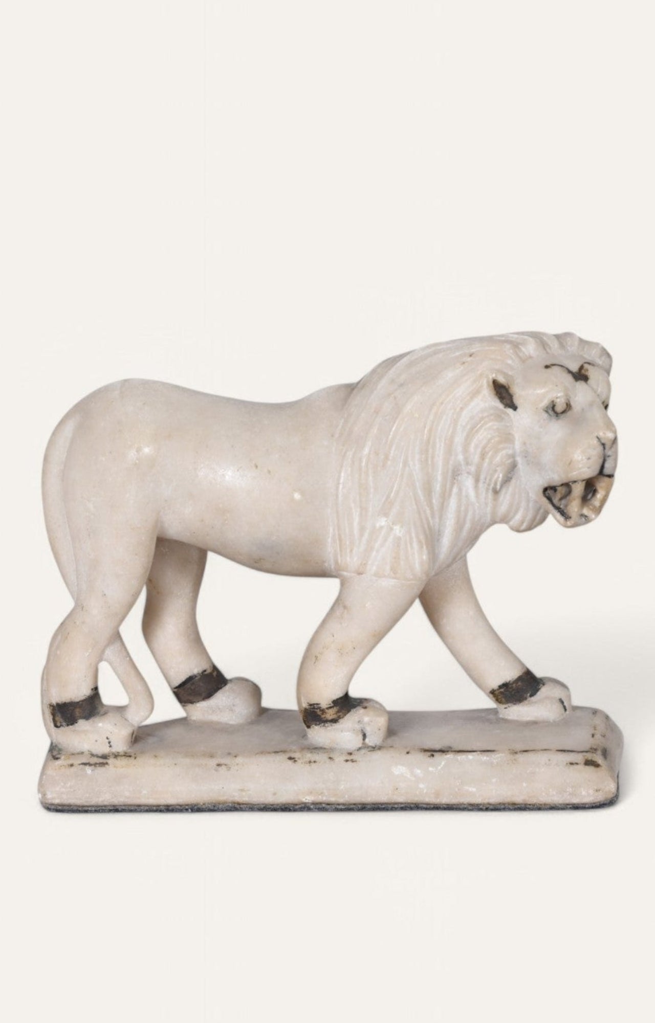 White Marble Lion Statue