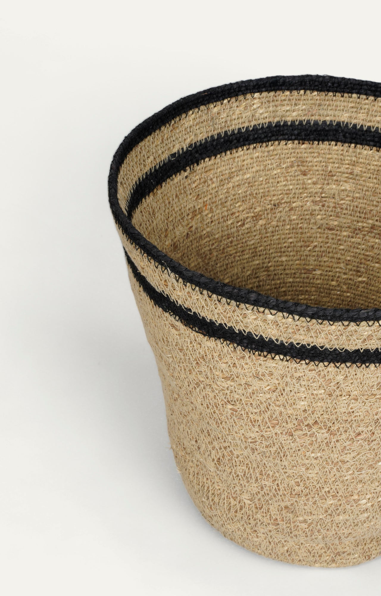 White Seagrass Storage Basket