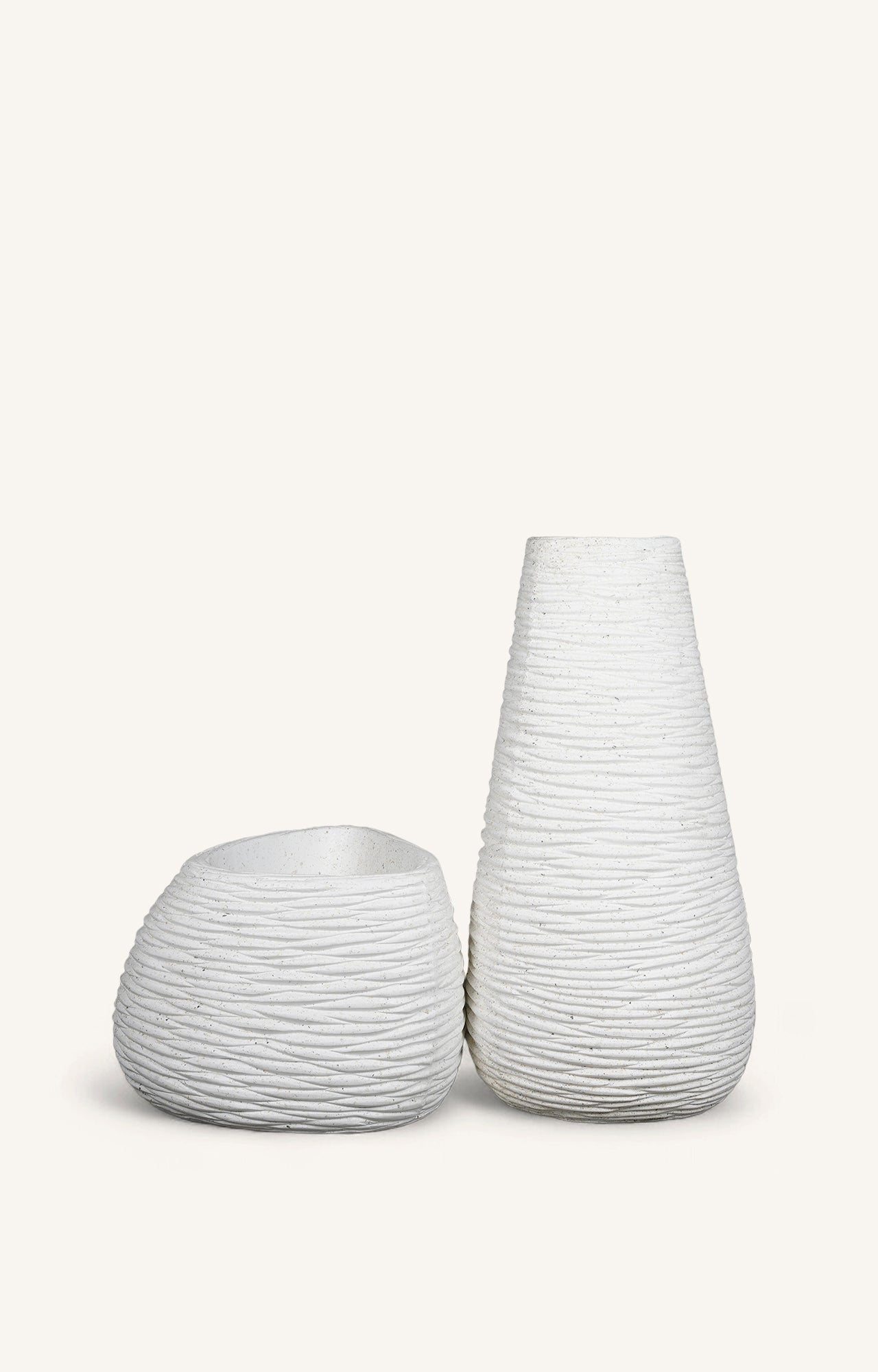 White Textured Planter - main