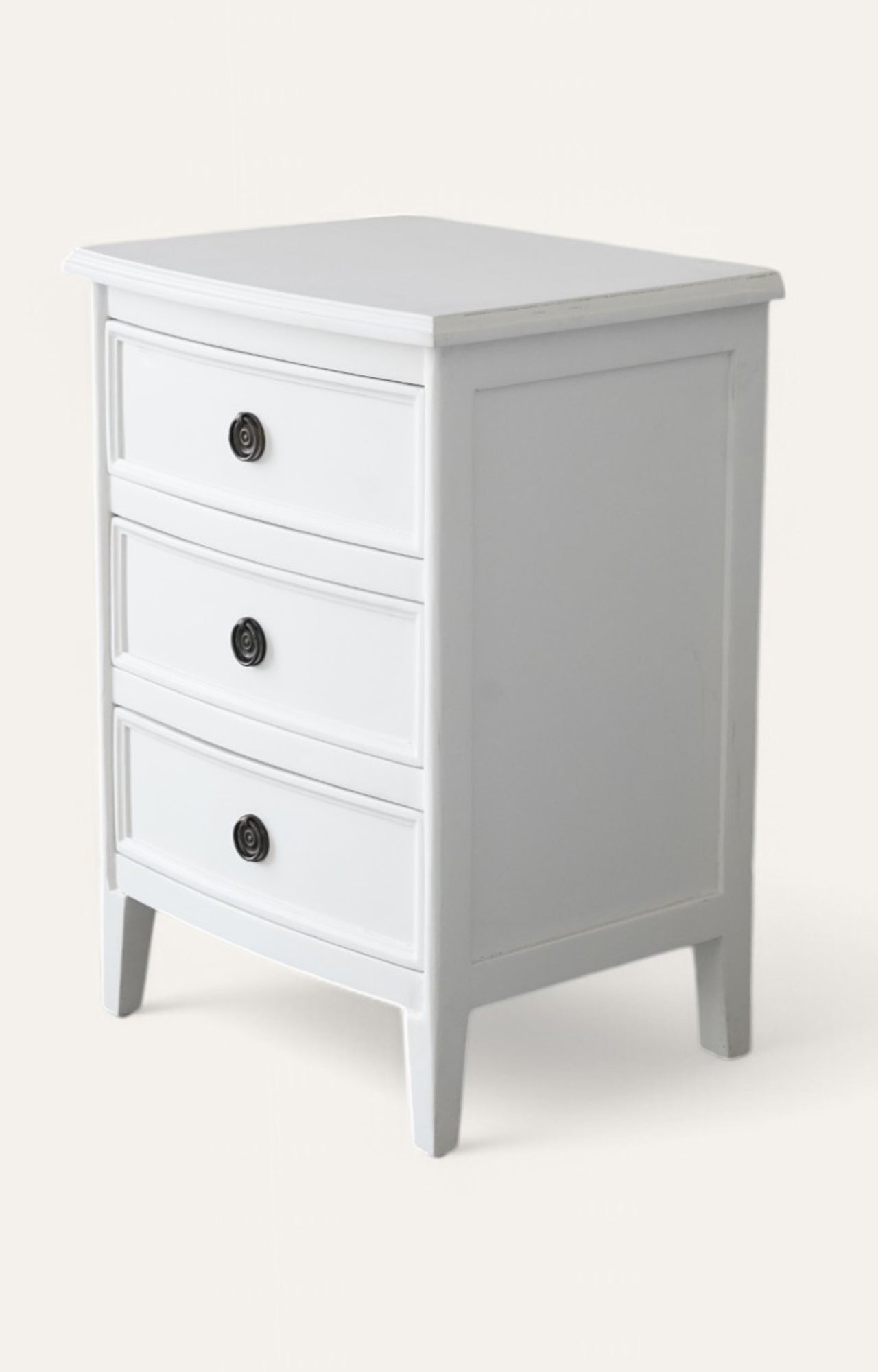 White Wooden Bedside Table 
