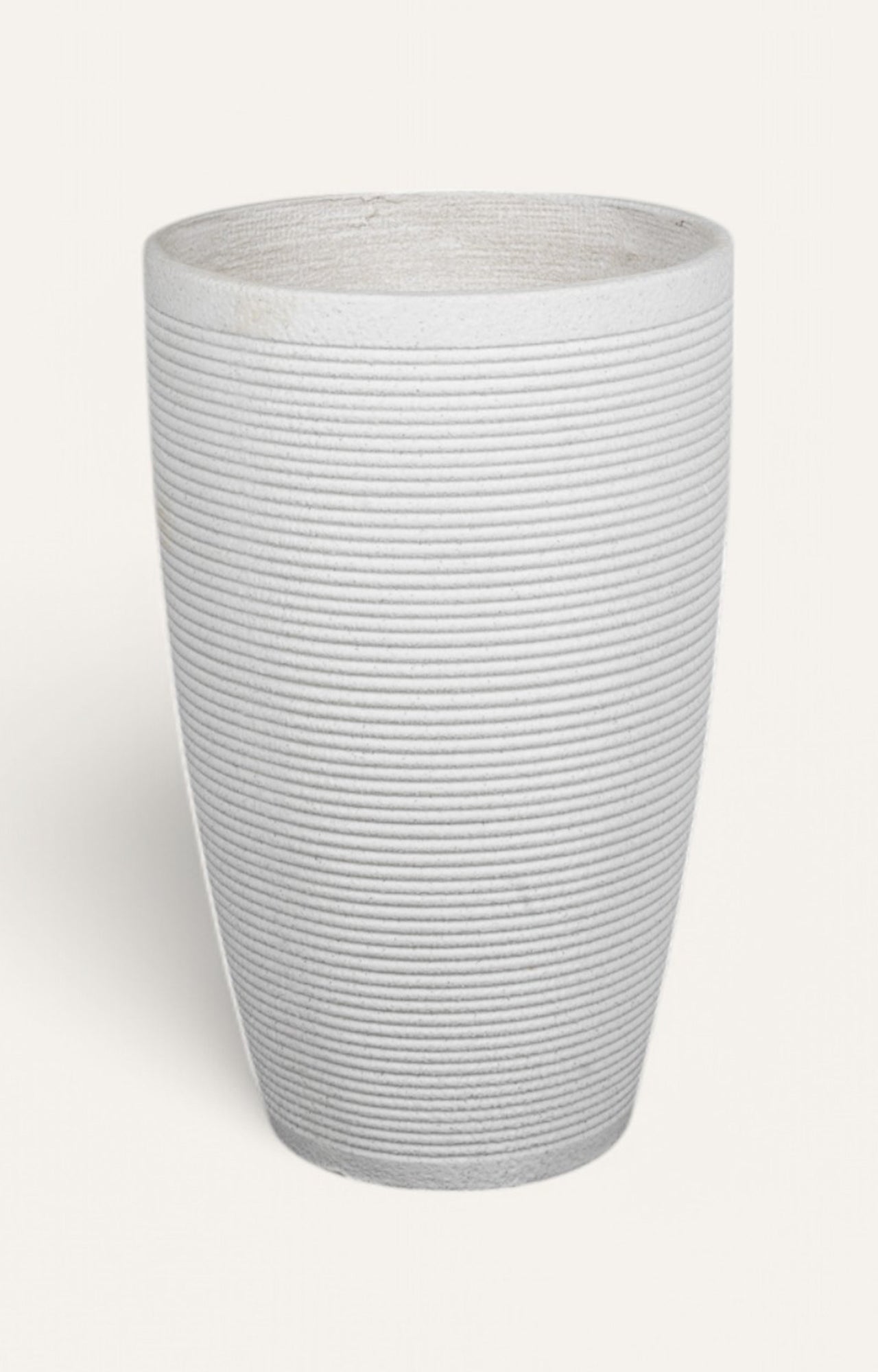 White textured vase
