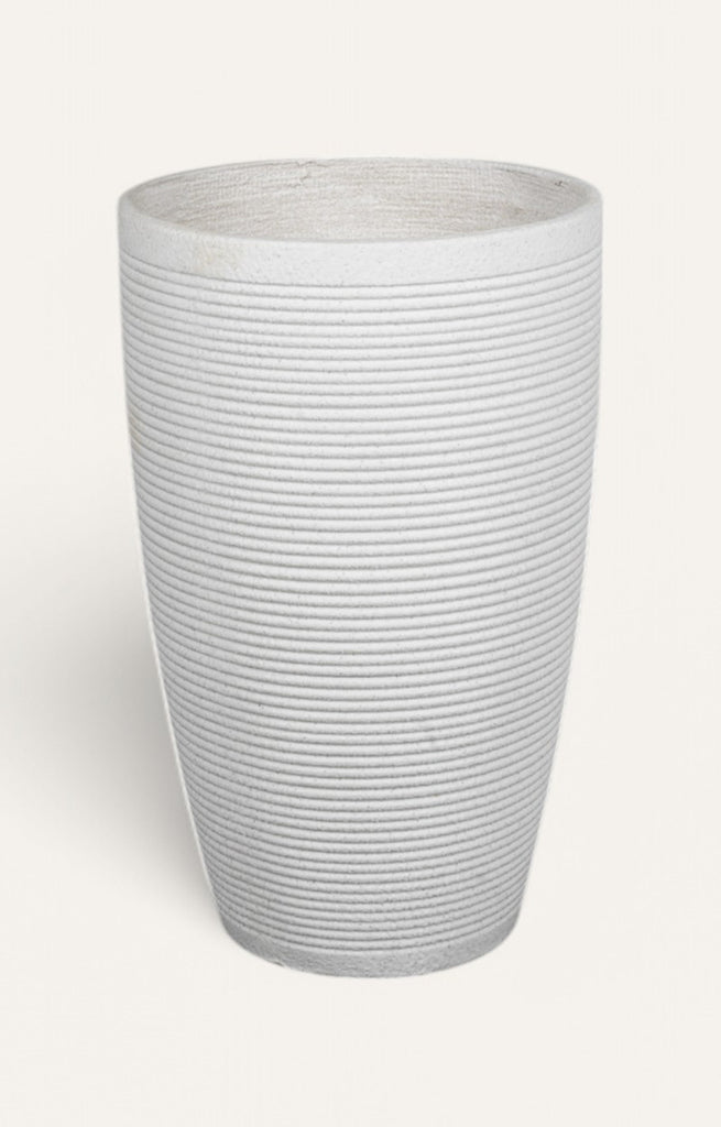 White textured vase
