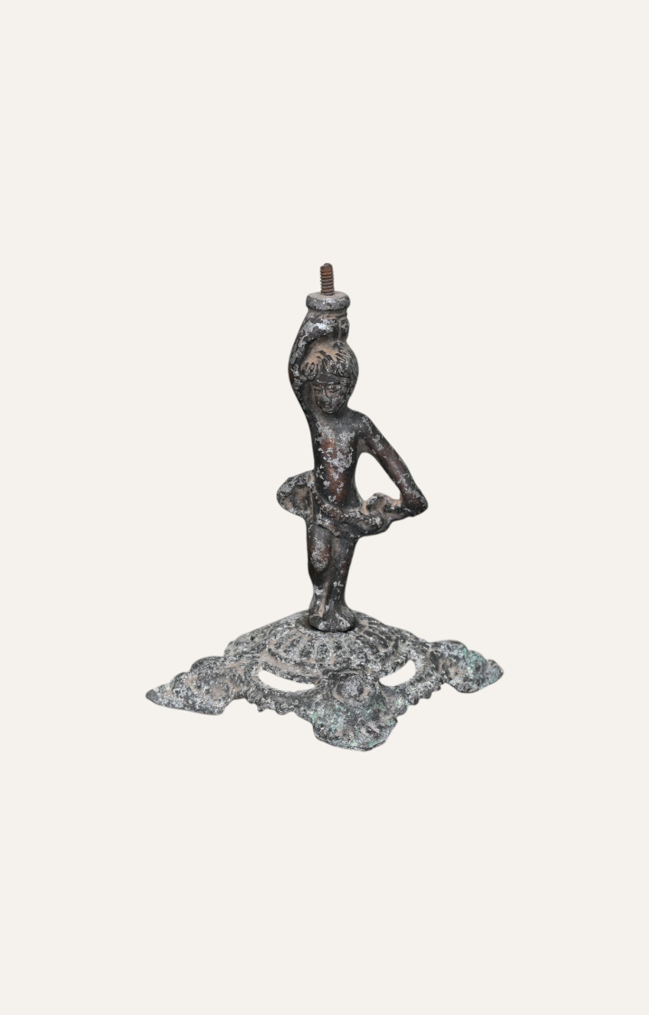 Woman Brass Candle Holder