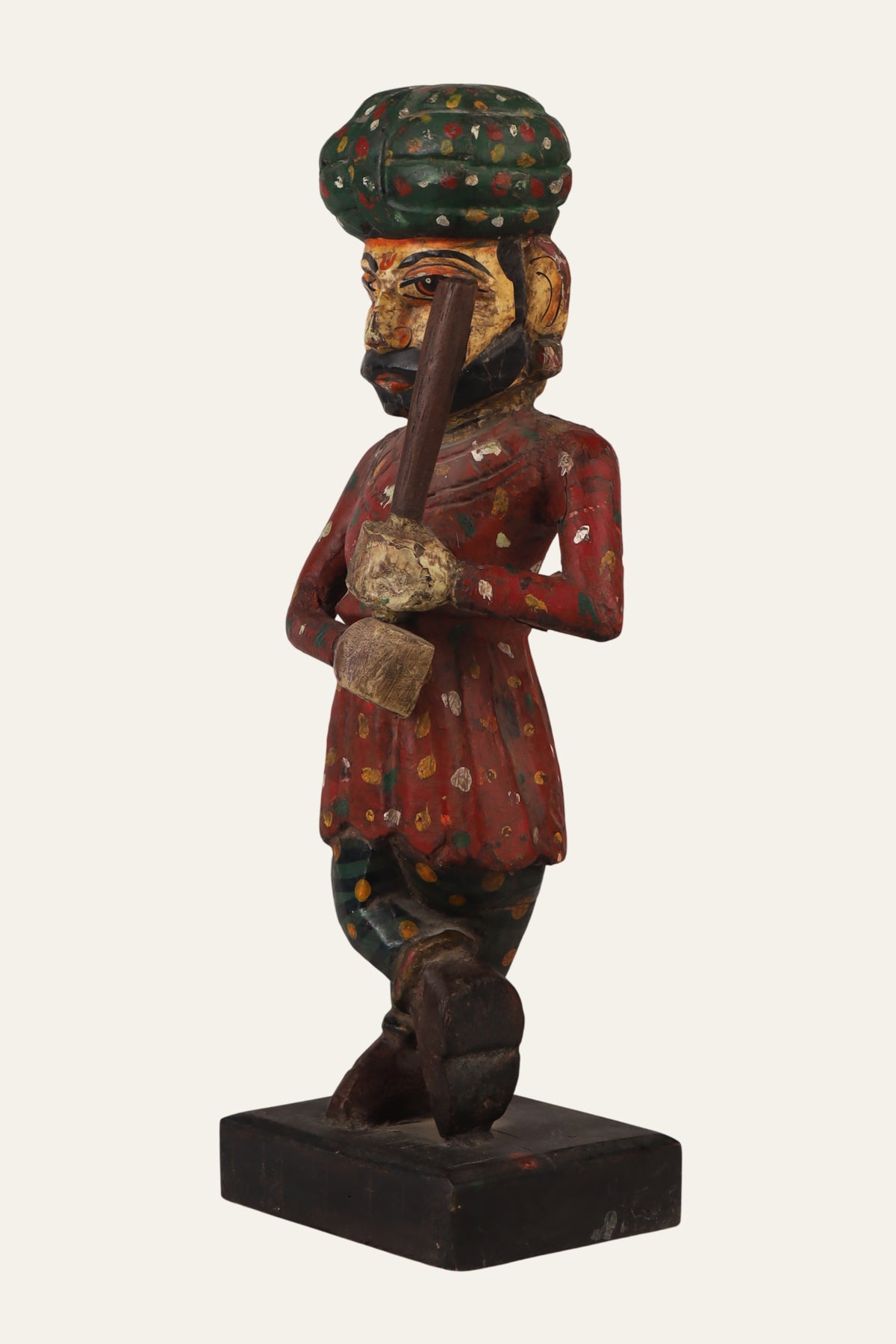 Wooden Indian guard showpiece for entryway